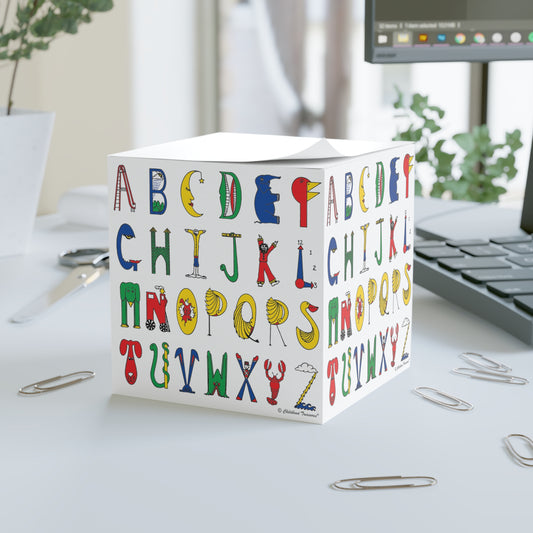 Alphabet Note Cube - Original Alphabet - Childhood Treasures