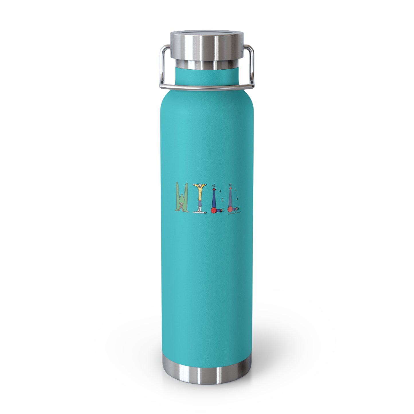 Personalized Name Copper Vacuum Insulated Bottle, 22oz -Original Alphabet - Childhood Treasures