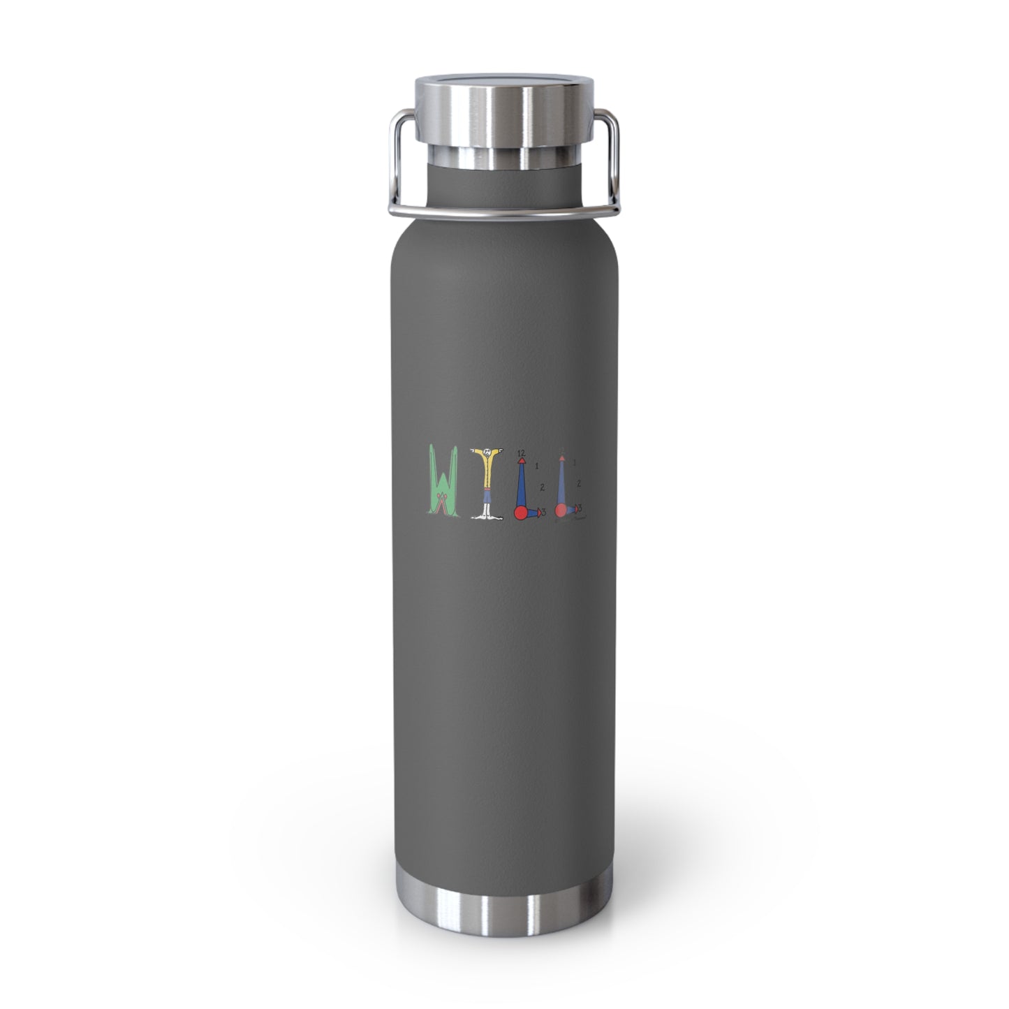 Personalized Name Copper Vacuum Insulated Bottle, 22oz -Original Alphabet - Childhood Treasures