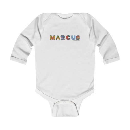 Personalized Animal Alphabet - Infant Long Sleeve Bodysuit