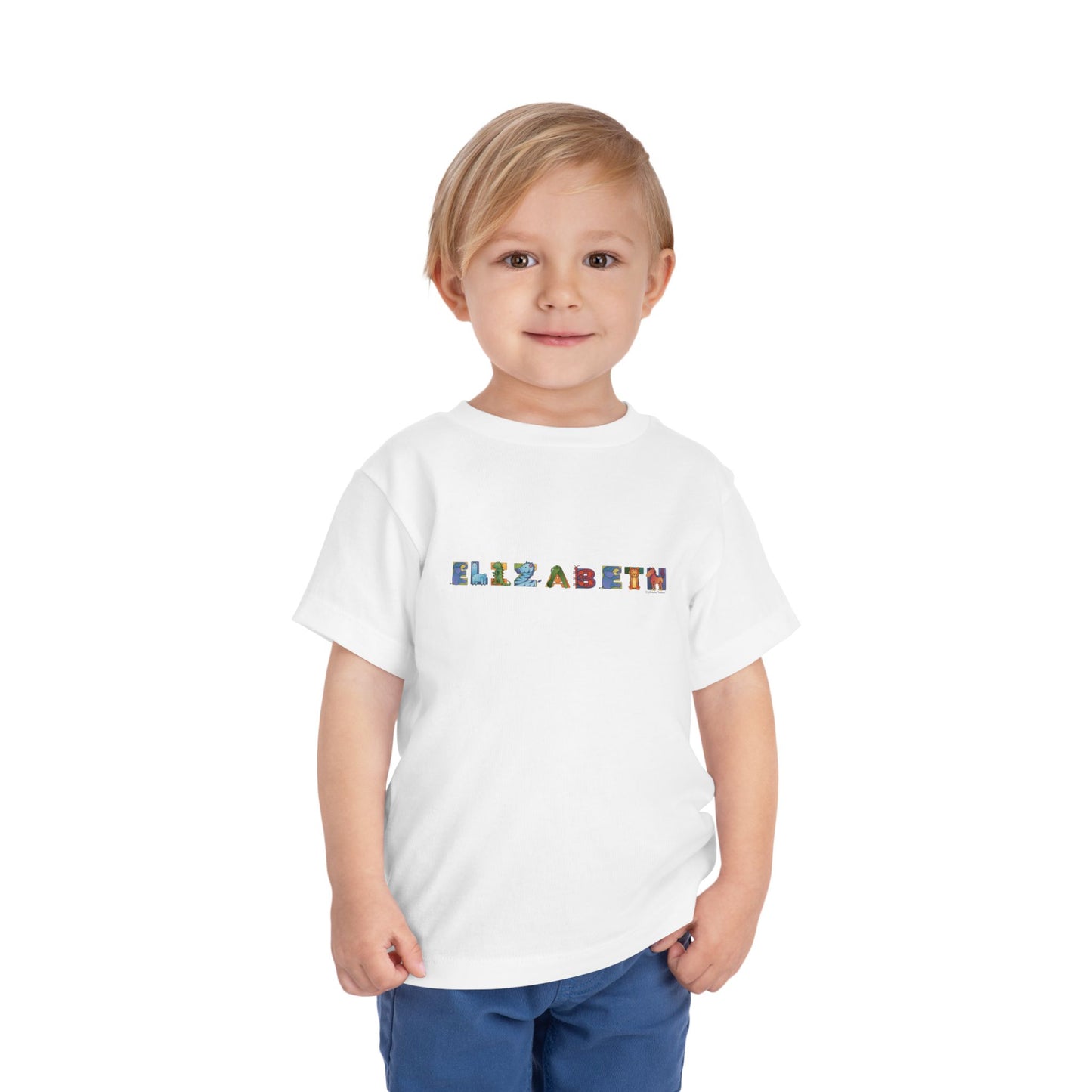 Personalized Toddler Short Sleeve Tee - Animal Alphabet - Childhood Treasures