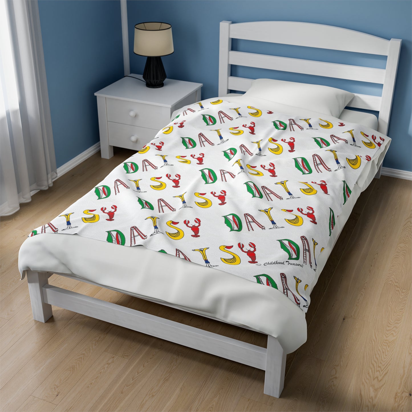 Personalized Velveteen Plush Blanket - Original Alphabet - Childhood Treasures