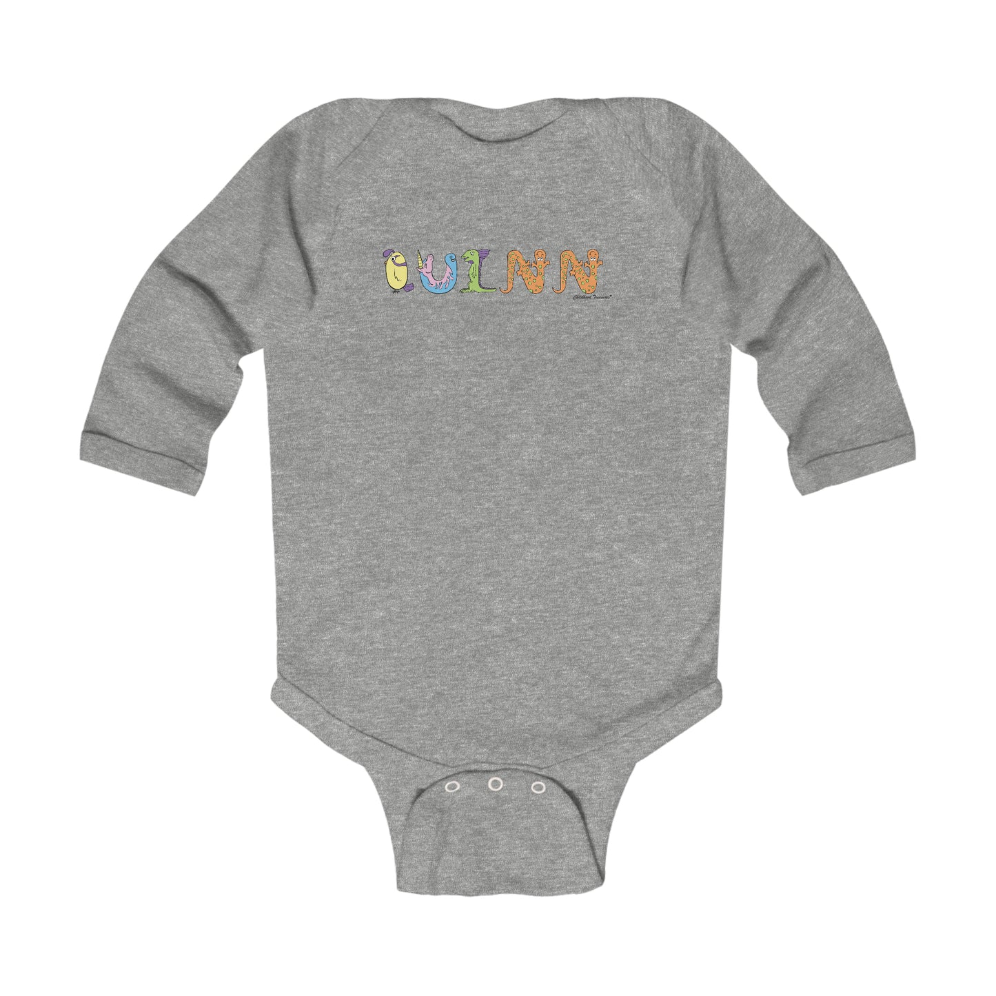 Personalized Infant Long Sleeve Bodysuit - Animal Alphabet - Childhood Treasures