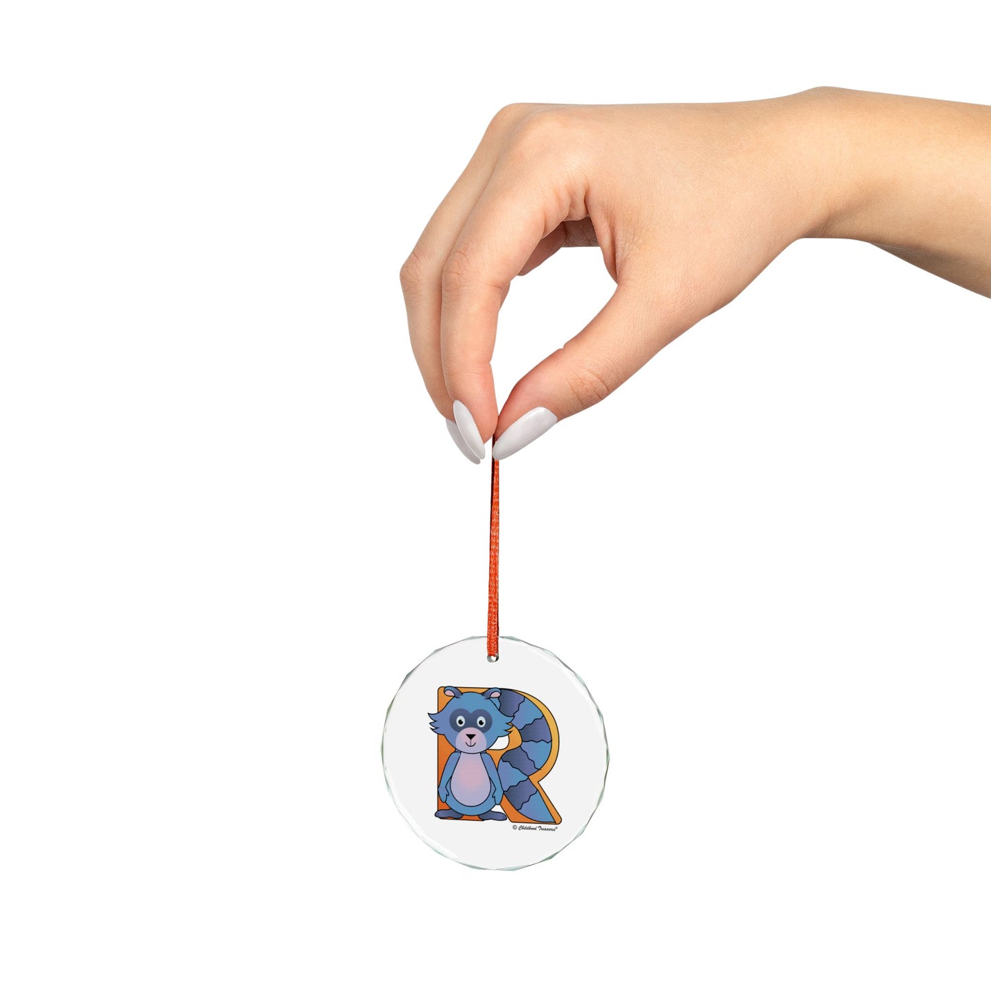 Glass Ornament, Single Animal Letter