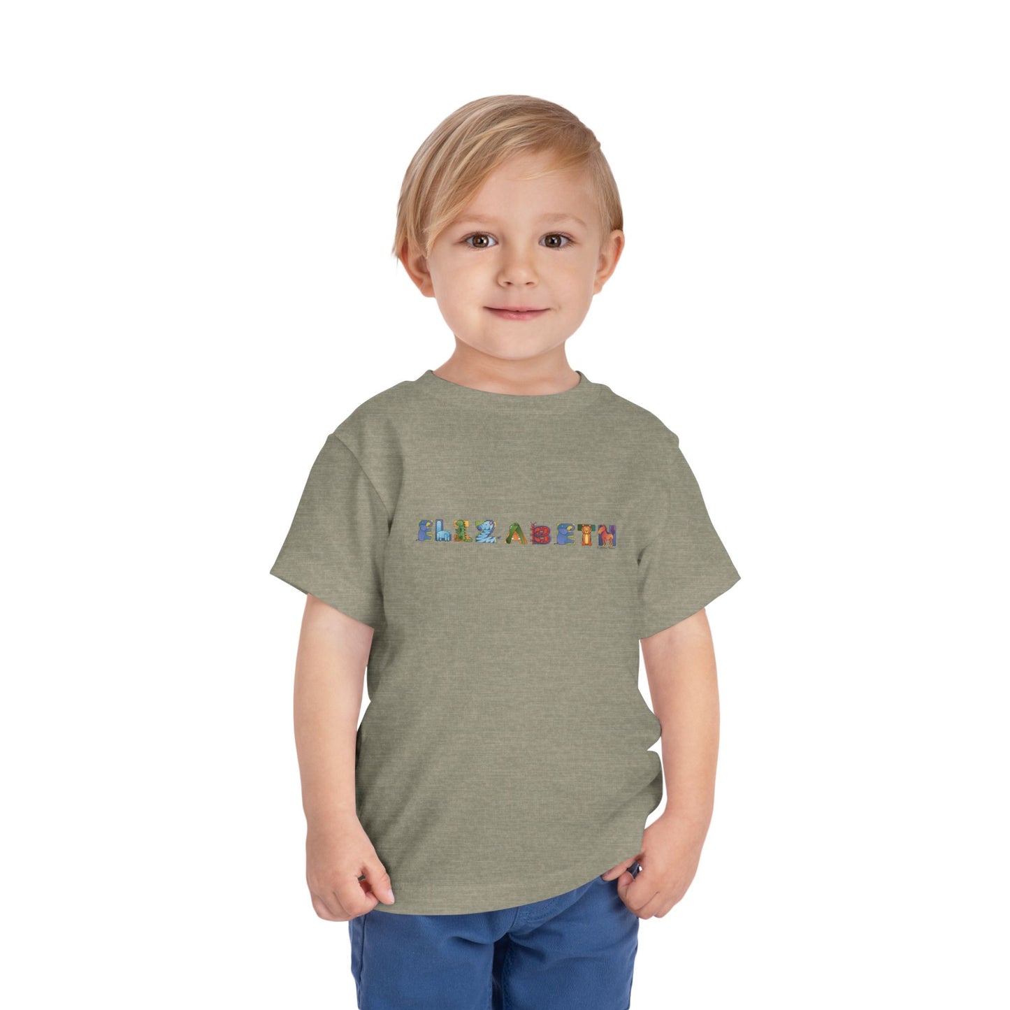 Personalized Toddler Short Sleeve Tee - Animal Alphabet - Childhood Treasures
