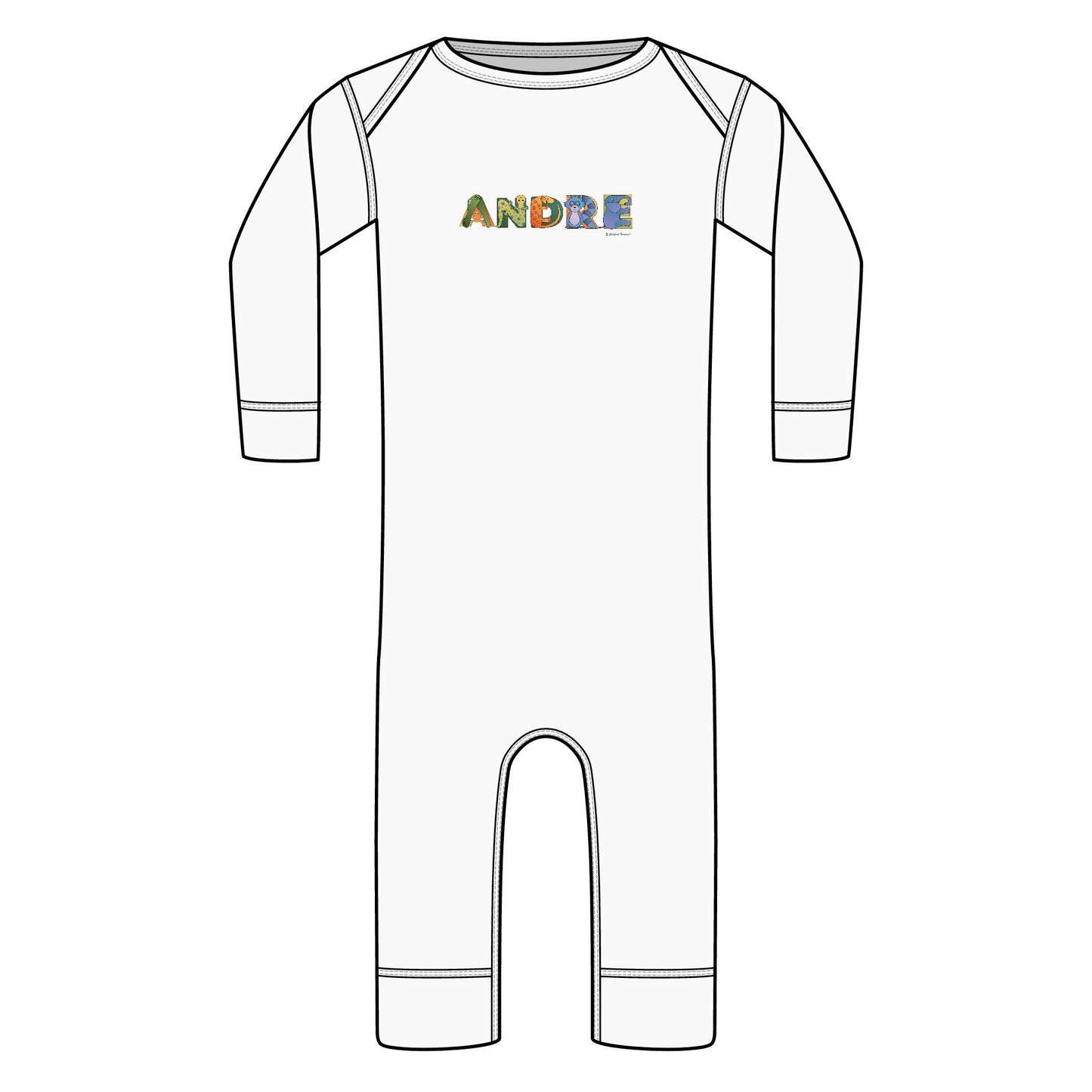 Infant Long Legged Baby Rib Bodysuit - Animal Alphabet