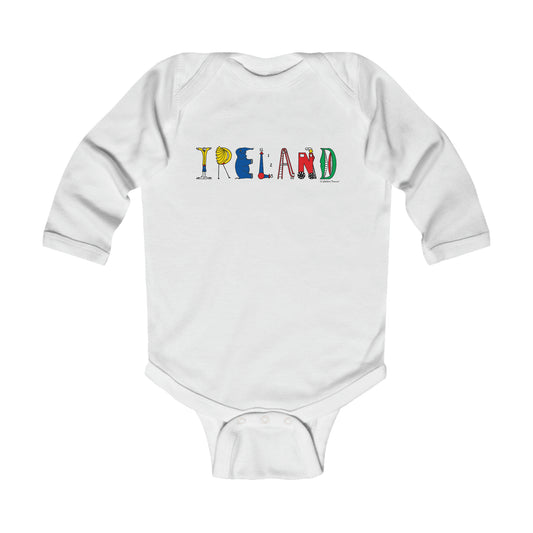 Personalized Infant Long Sleeve Bodysuit - Original Alphabet - Childhood Treasures