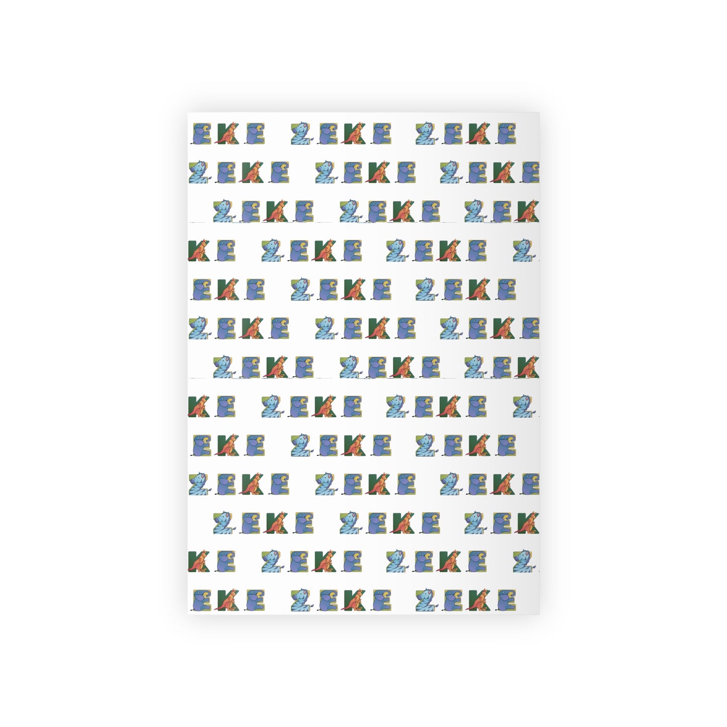 Personalized Gift Wrapping Paper, 1pc - Animal Alphabet - Childhood Treasures