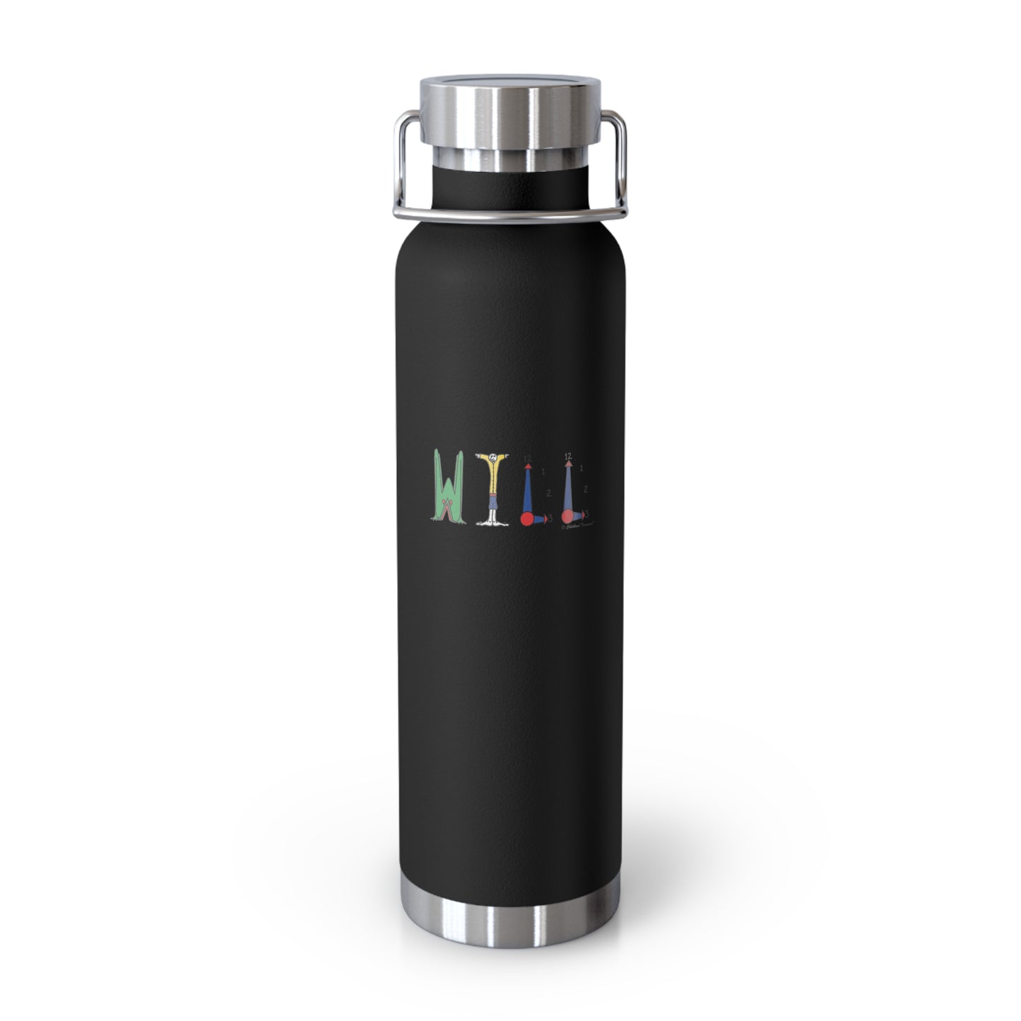 Personalized Name Copper Vacuum Insulated Bottle, 22oz -Original Alphabet - Childhood Treasures