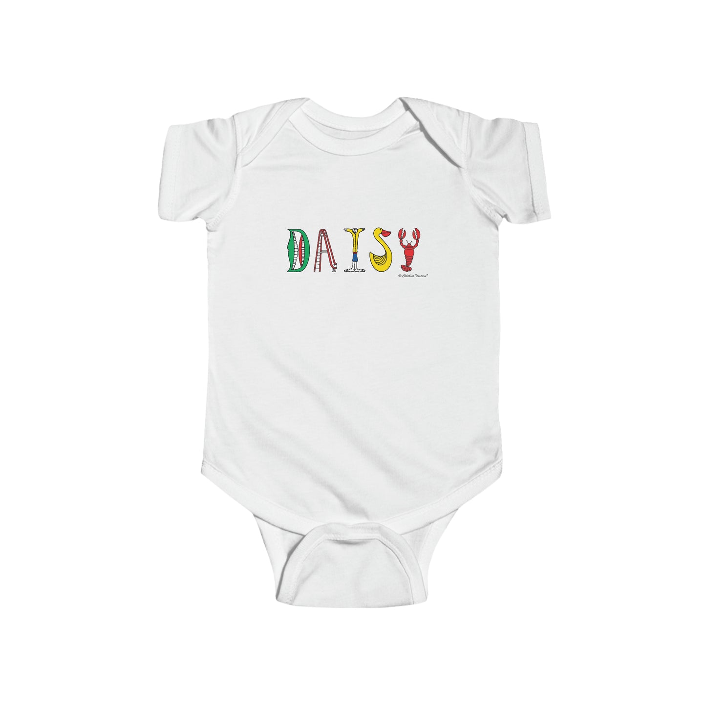 Personalized Infant Fine Jersey Bodysuit - Original Alphabet - Childhood Treasures