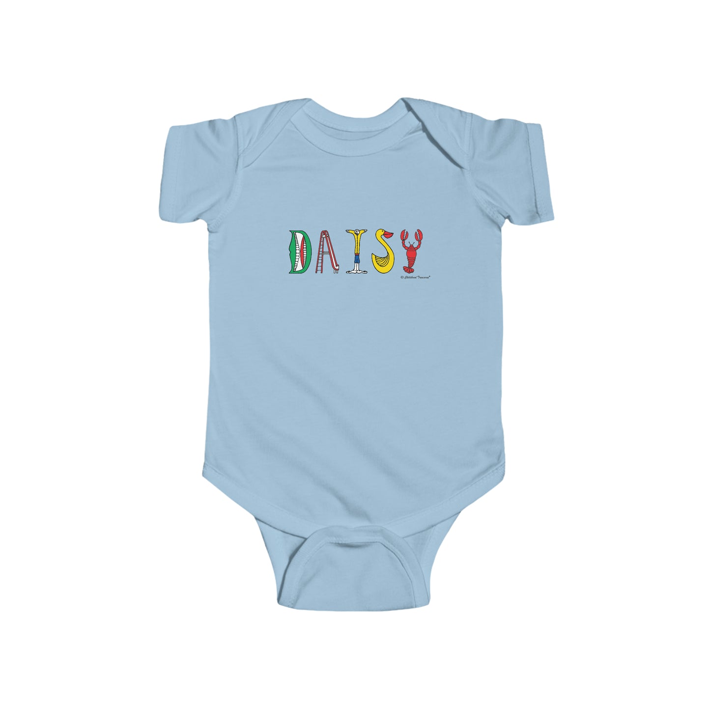 Personalized Infant Fine Jersey Bodysuit - Original Alphabet - Childhood Treasures