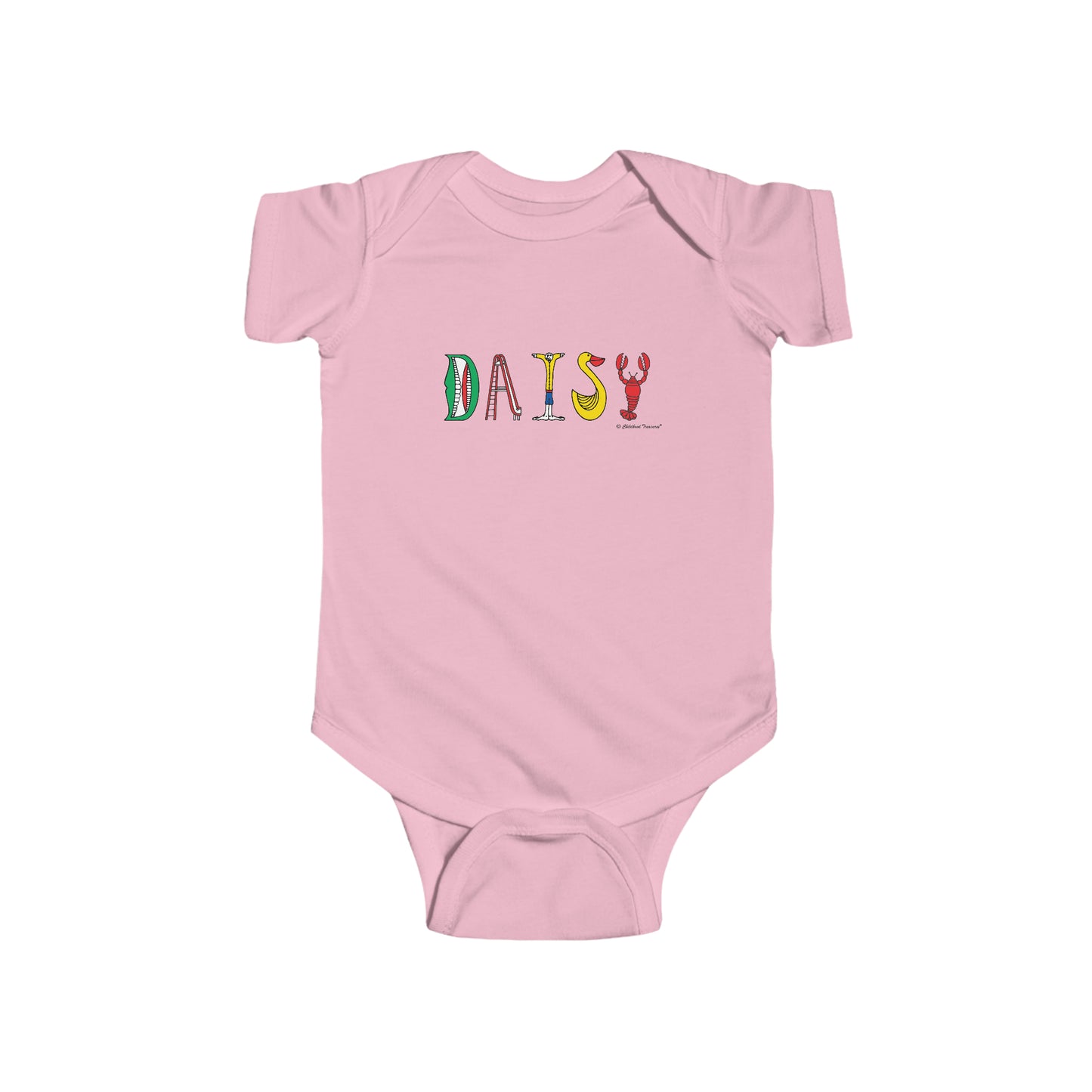 Personalized Infant Fine Jersey Bodysuit - Original Alphabet - Childhood Treasures