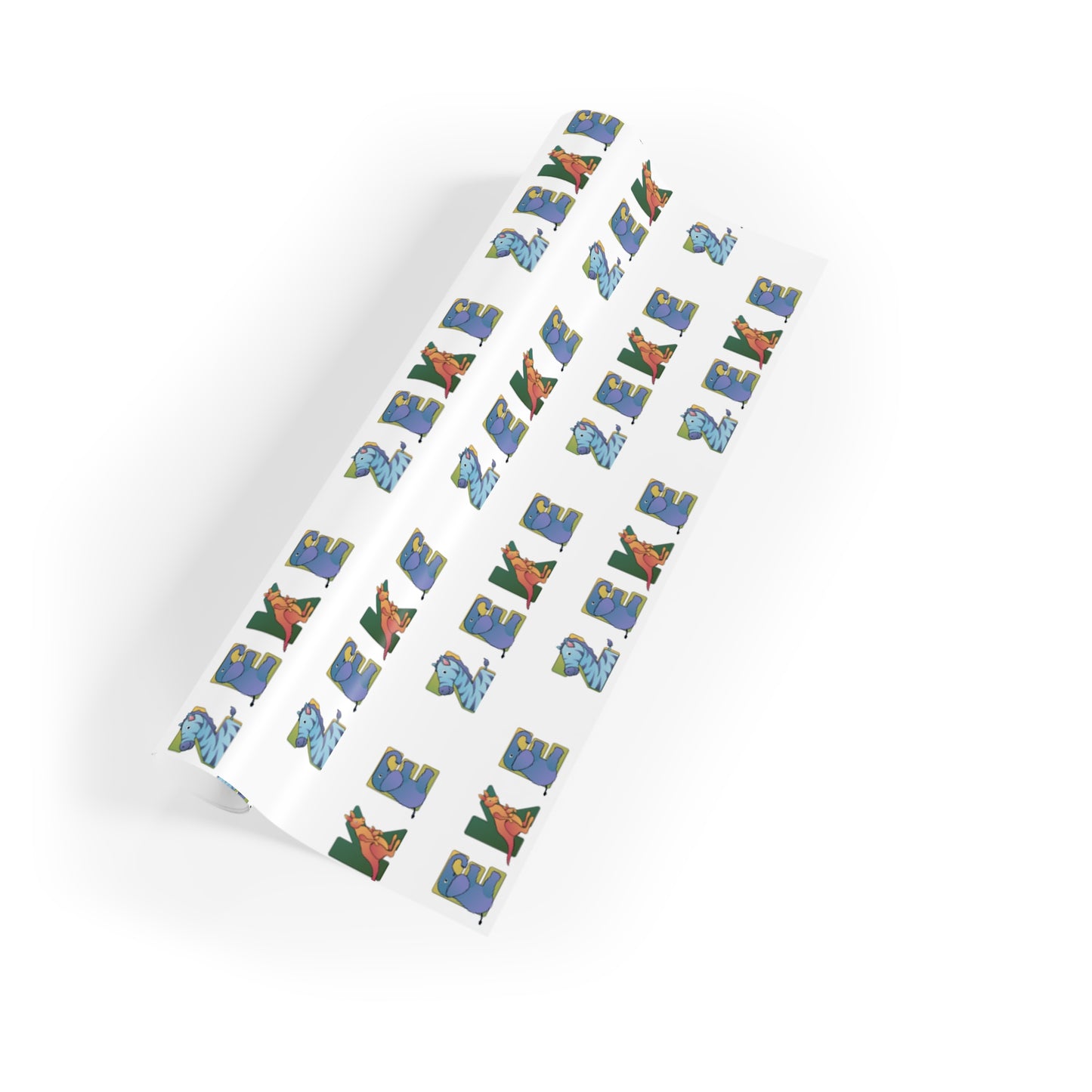 Personalized Gift Wrapping Paper, 1pc - Animal Alphabet - Childhood Treasures
