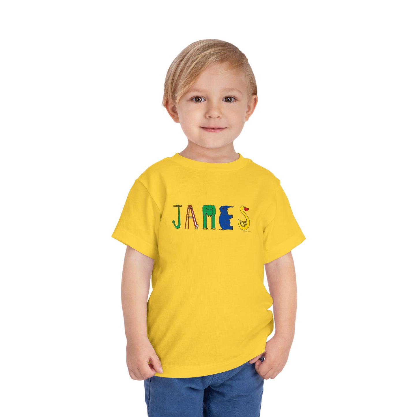 Personalized Toddler Short Sleeve Tee - Original Alphabet - Childhood Treasures