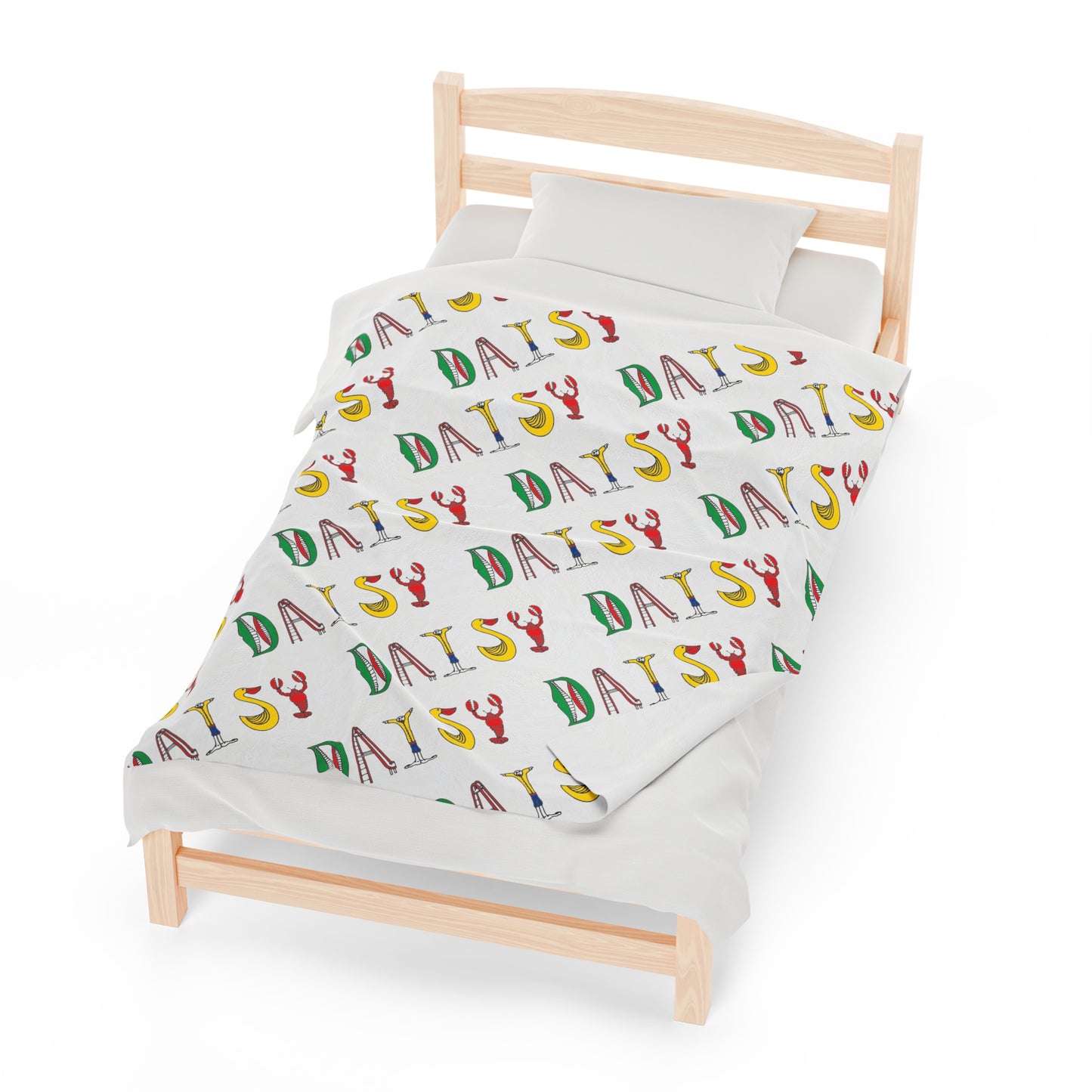 Personalized Velveteen Plush Blanket - Original Alphabet - Childhood Treasures
