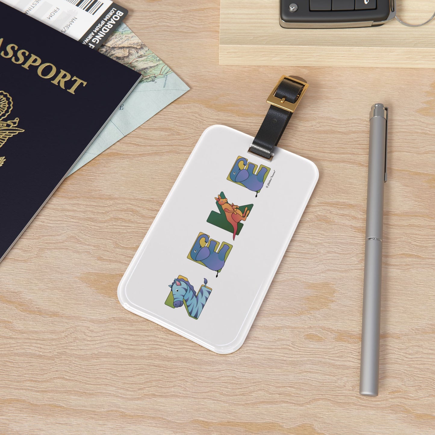 Personalized Luggage Tag - Animal Alphabet