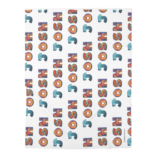 Personalized Baby Swaddle Blanket - Animal Alphabet - Childhood Treasures