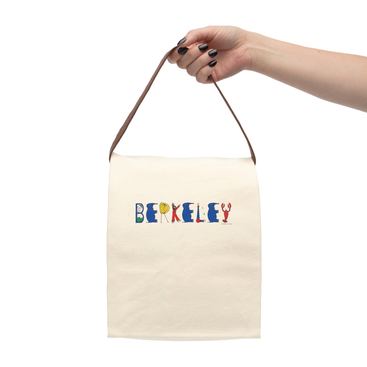 Personalized Canvas Lunch Bag With Strap - Original Alphabet - Childhood Treasures