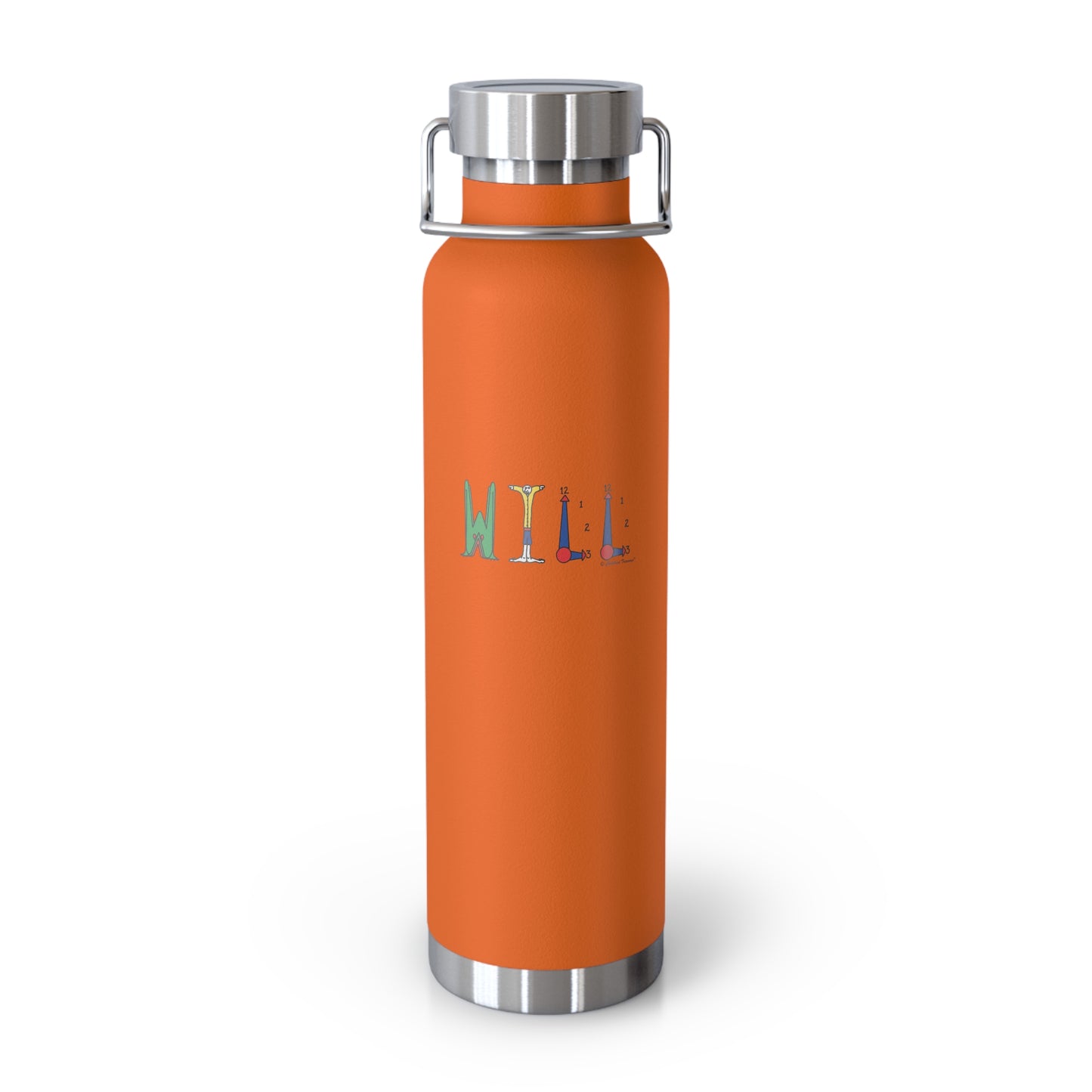 Personalized Name Copper Vacuum Insulated Bottle, 22oz -Original Alphabet - Childhood Treasures