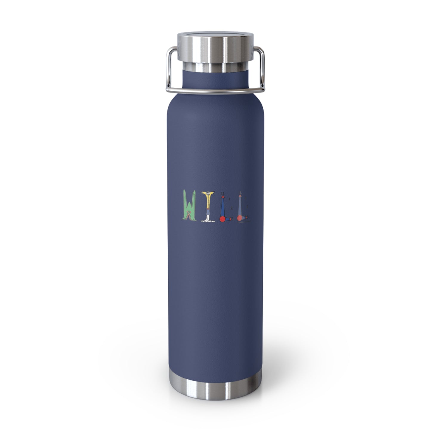 Personalized Name Copper Vacuum Insulated Bottle, 22oz -Original Alphabet - Childhood Treasures