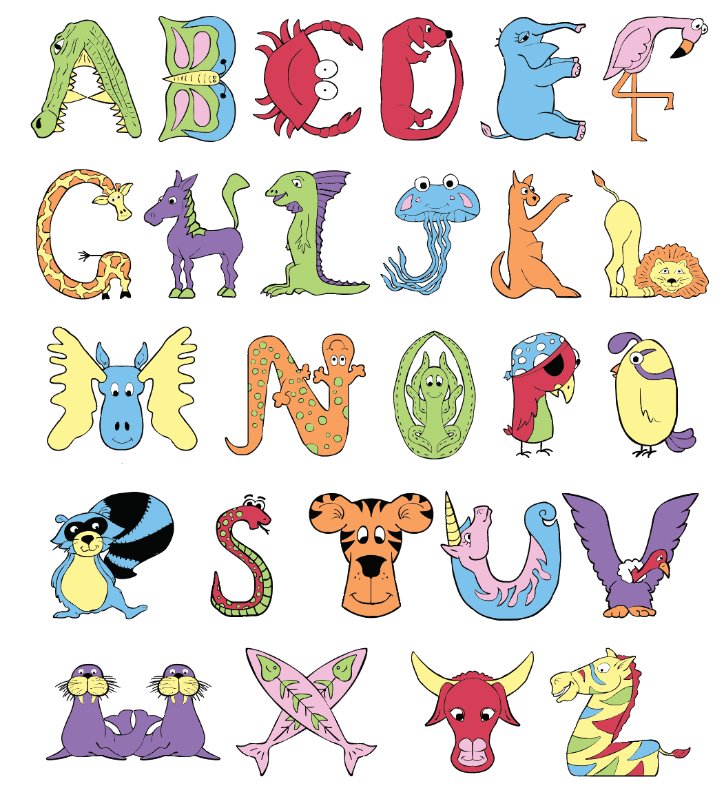 Personalized Gift Wrapping Paper, 1pc - Animal Alphabet - Childhood Treasures