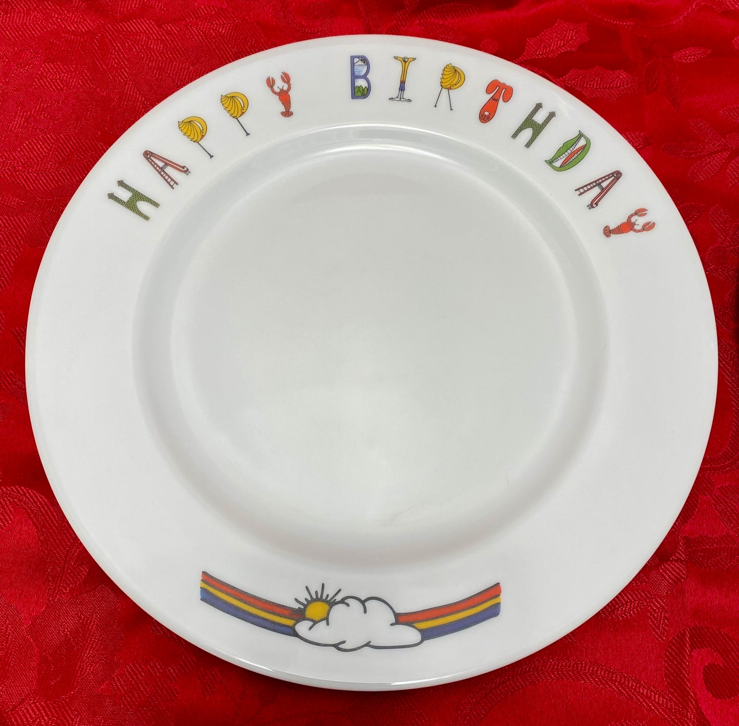 Happy Birthday Plate (Rainbow)