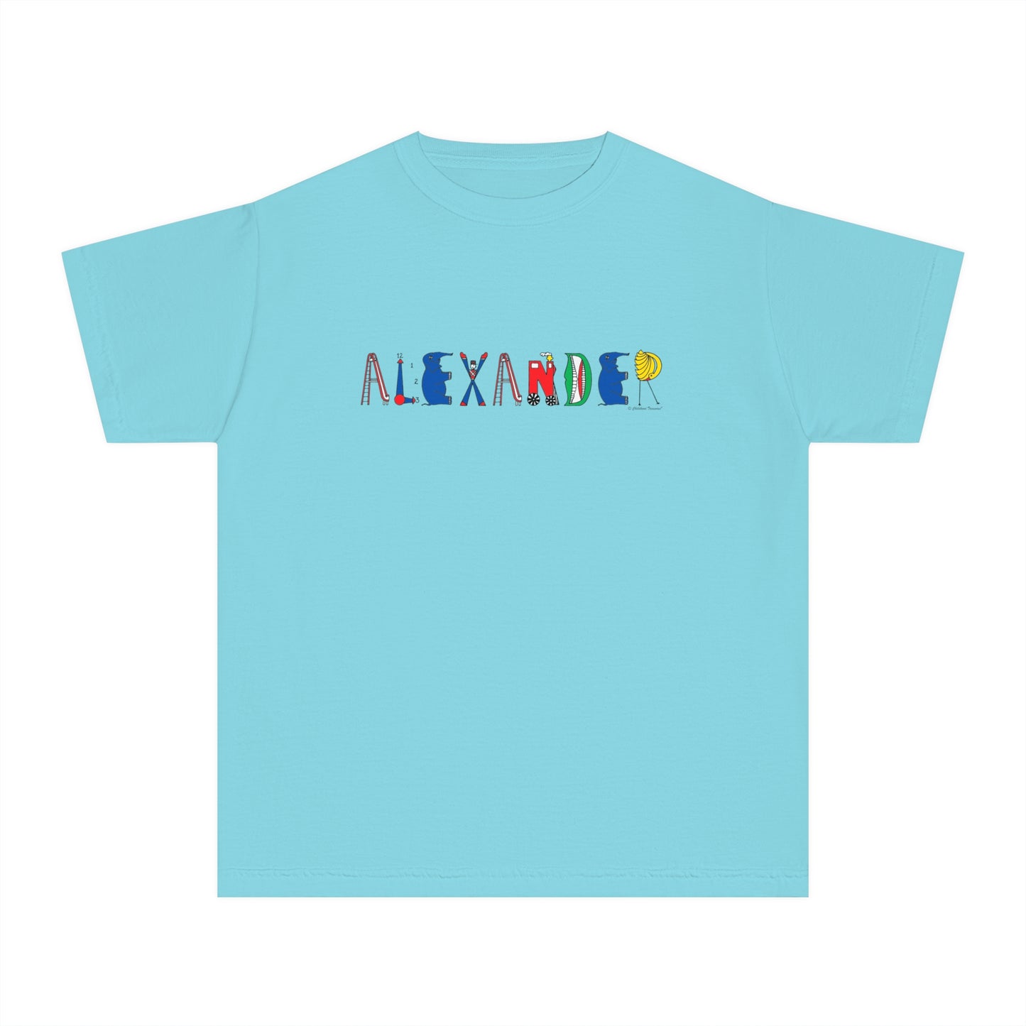 Personalized Youth Midweight Tee - Original Alphabet - Childhood Treasures -