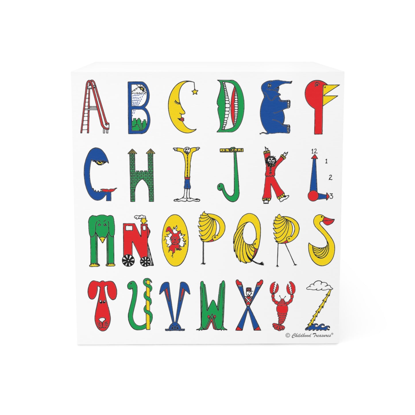 Alphabet Note Cube - Original Alphabet - Childhood Treasures