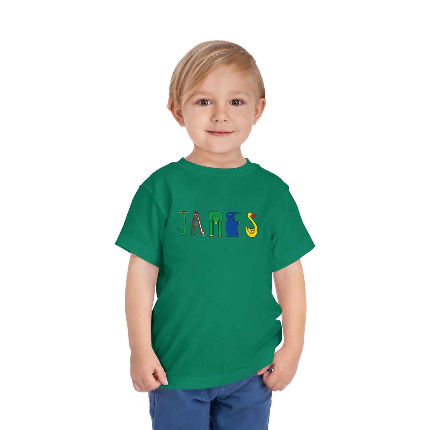Personalized Toddler Short Sleeve Tee - Original Alphabet - Childhood Treasures