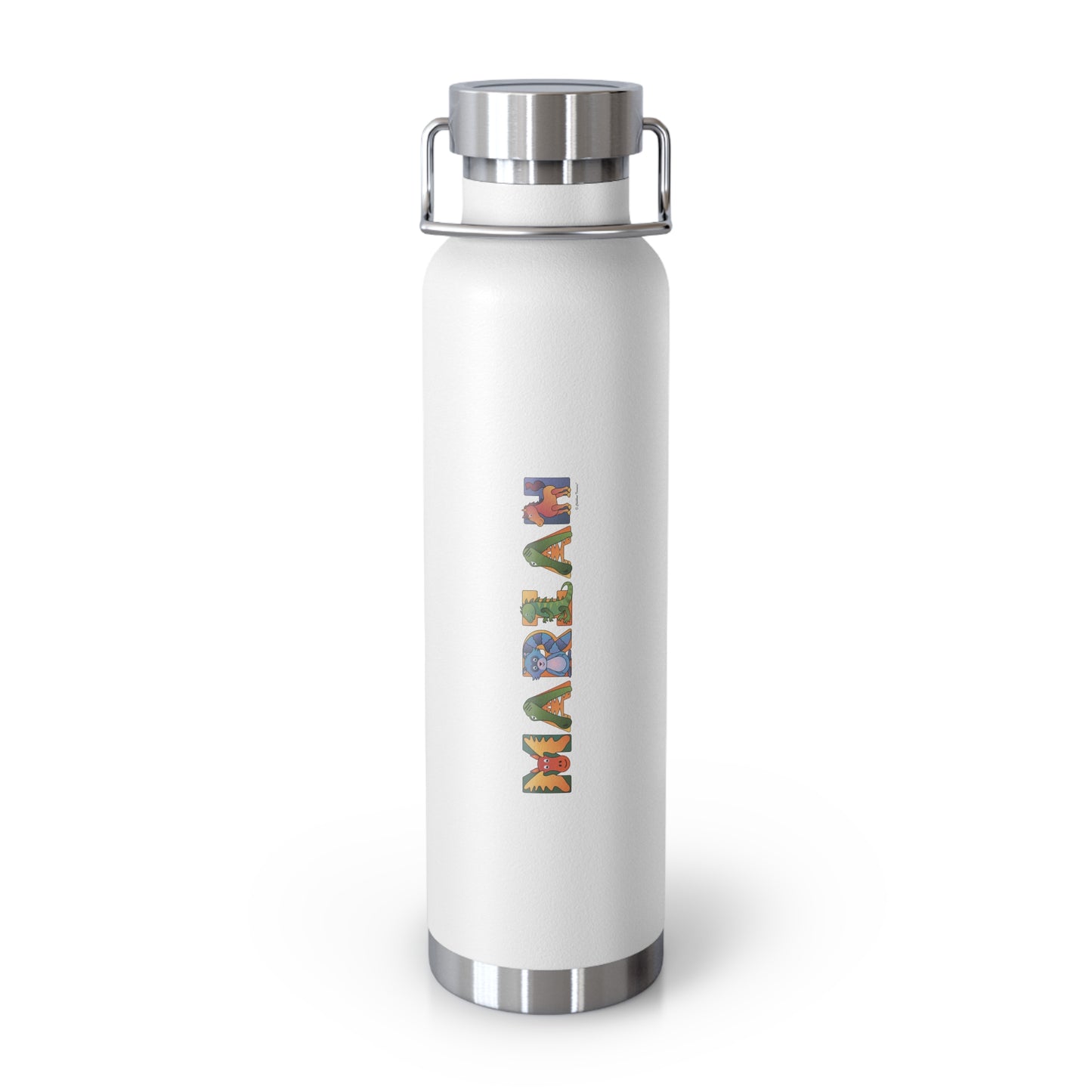 Copper Vacuum Insulated Bottle, 22oz - Animal Alphabet