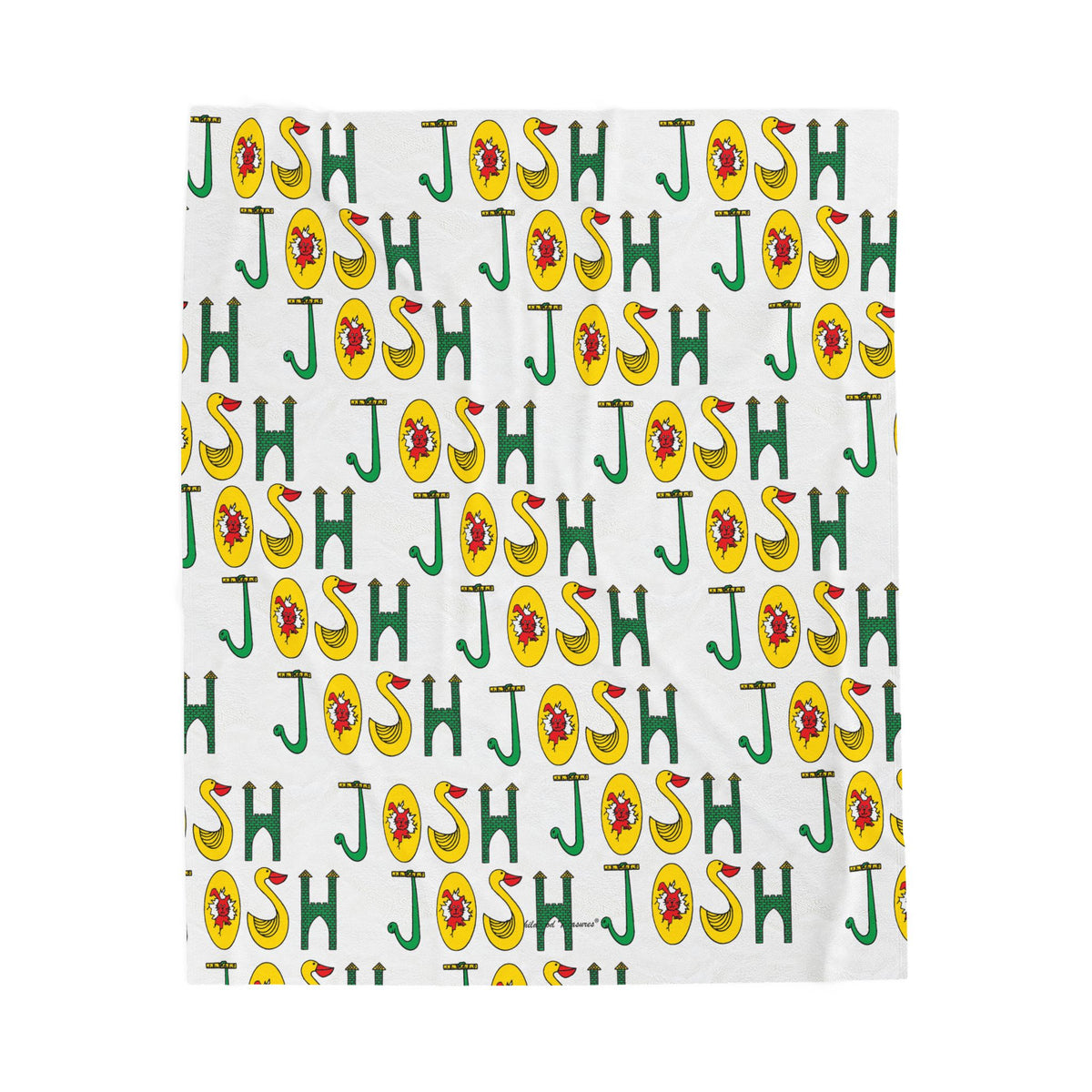 Personalized Velveteen Plush Blanket - Original Alphabet