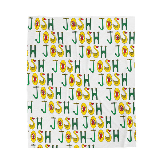 Personalized Velveteen Plush Blanket - Original Alphabet