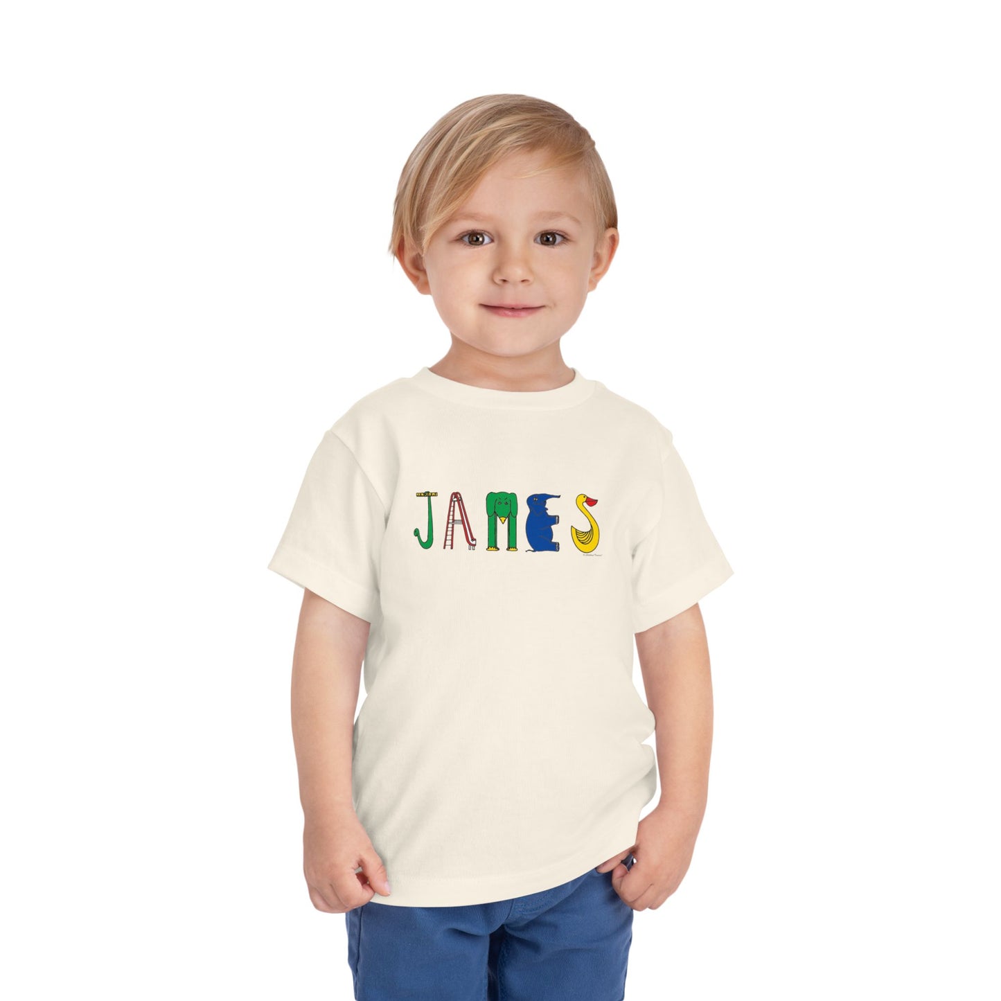 Personalized Toddler Short Sleeve Tee - Original Alphabet - Childhood Treasures