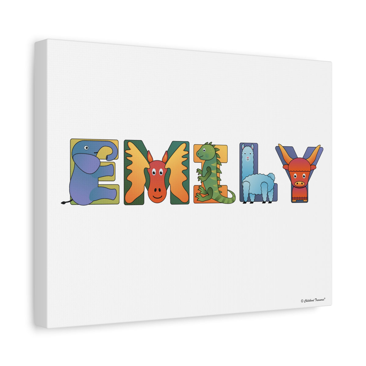 Personalized  Canvas Art - Animal Alphabet
