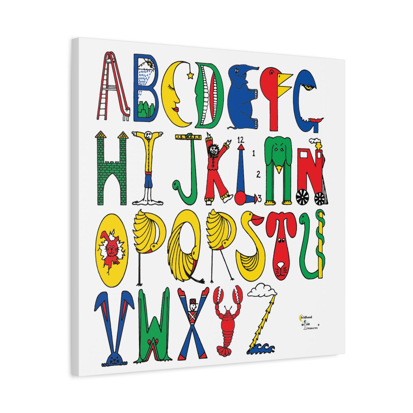 Alphabet Canvas, Stretched, Original Alphabet