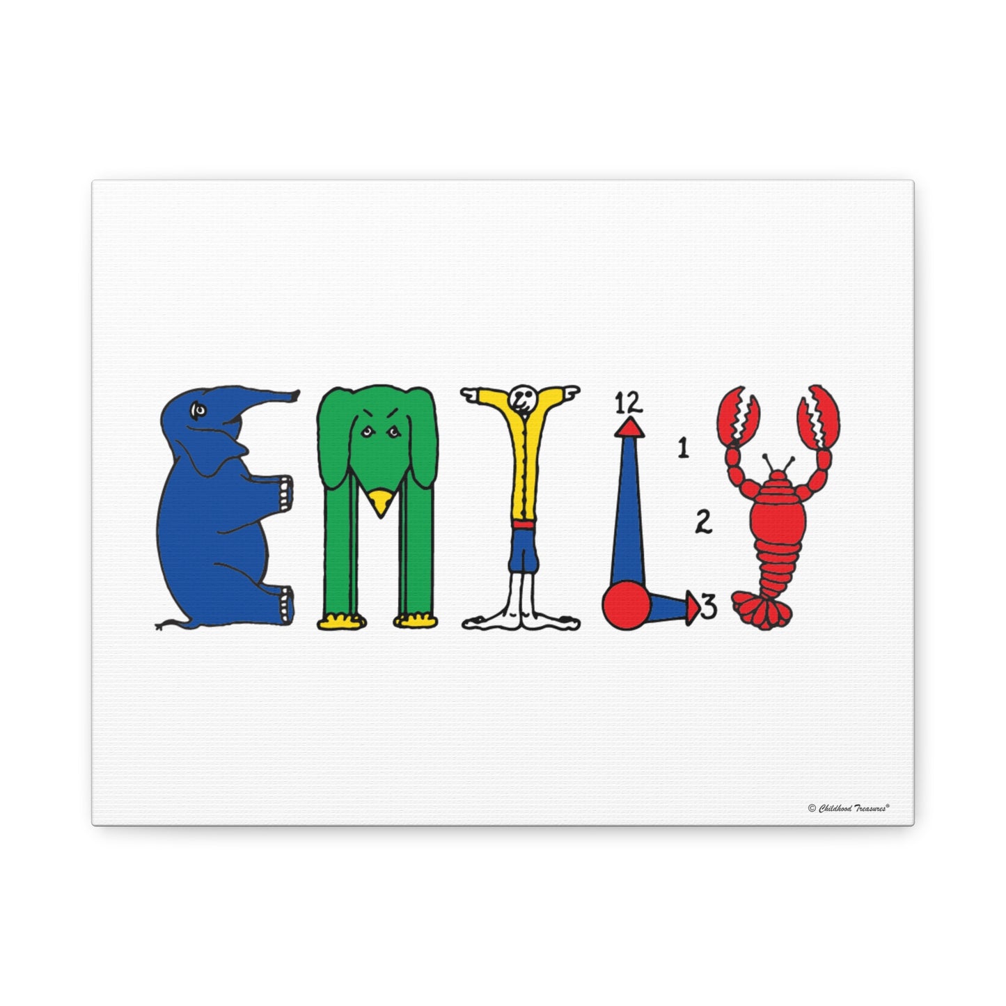 Personalized  Canvas Art - Original Alphabet