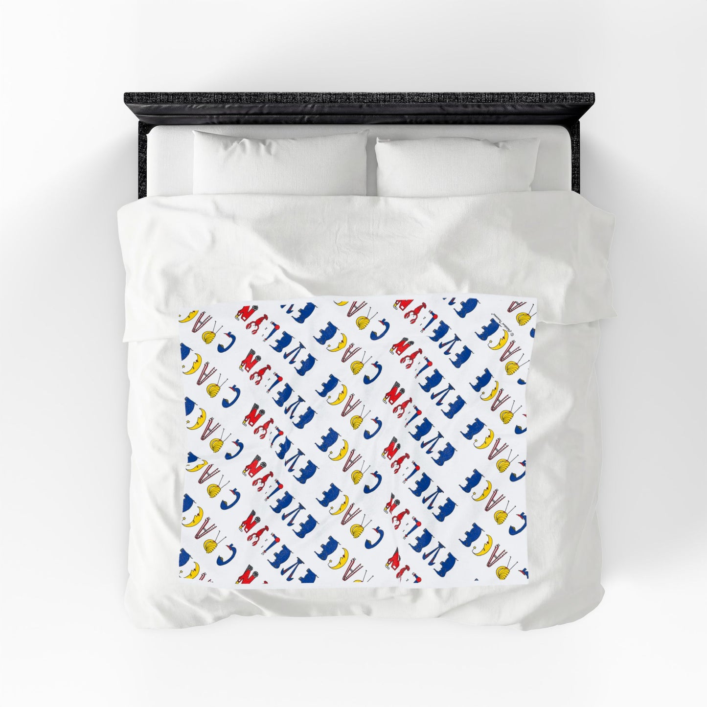 Personalized Velveteen Plush Blanket - Original Alphabet - Childhood Treasures