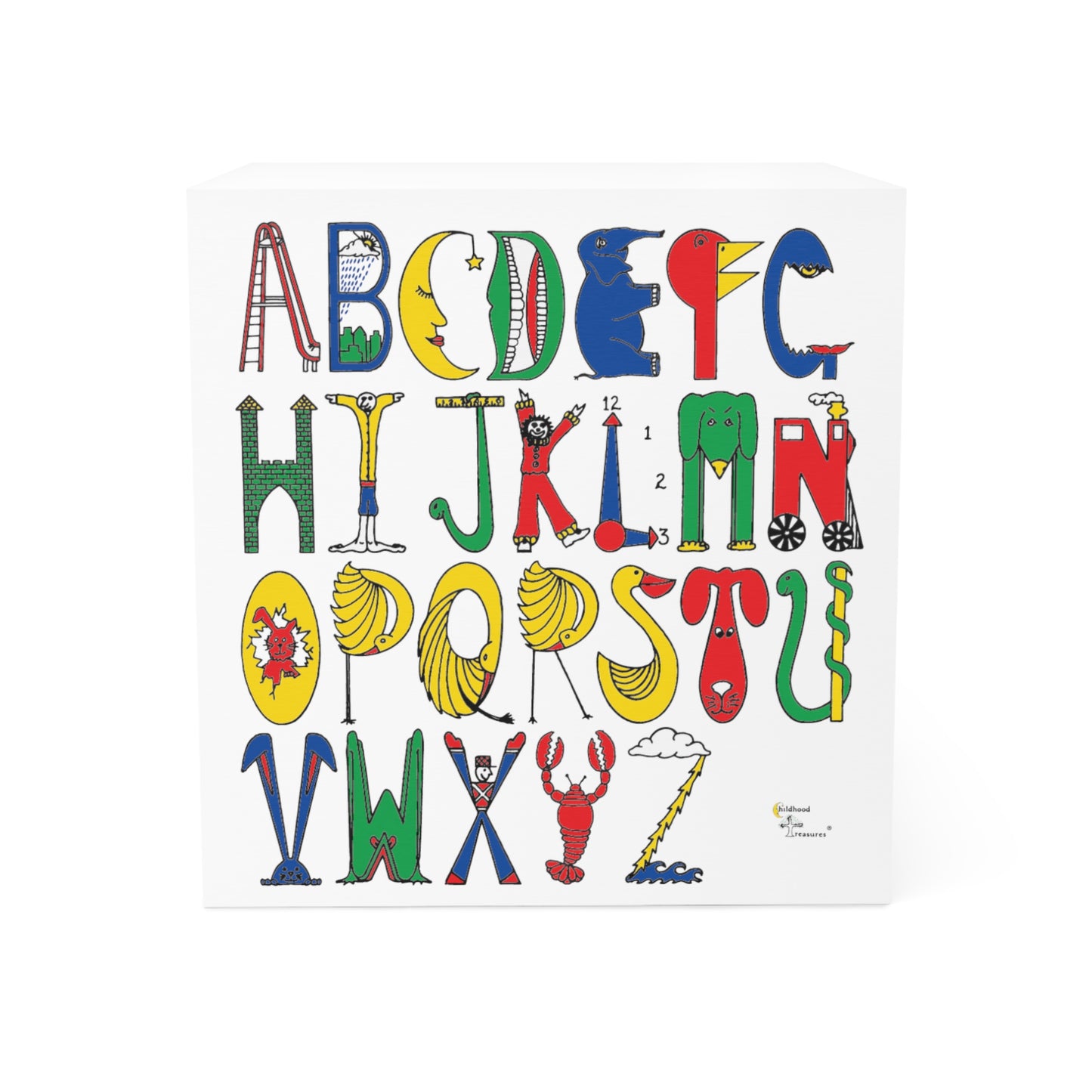 Alphabet Sticky Note Cube Original Alphabet