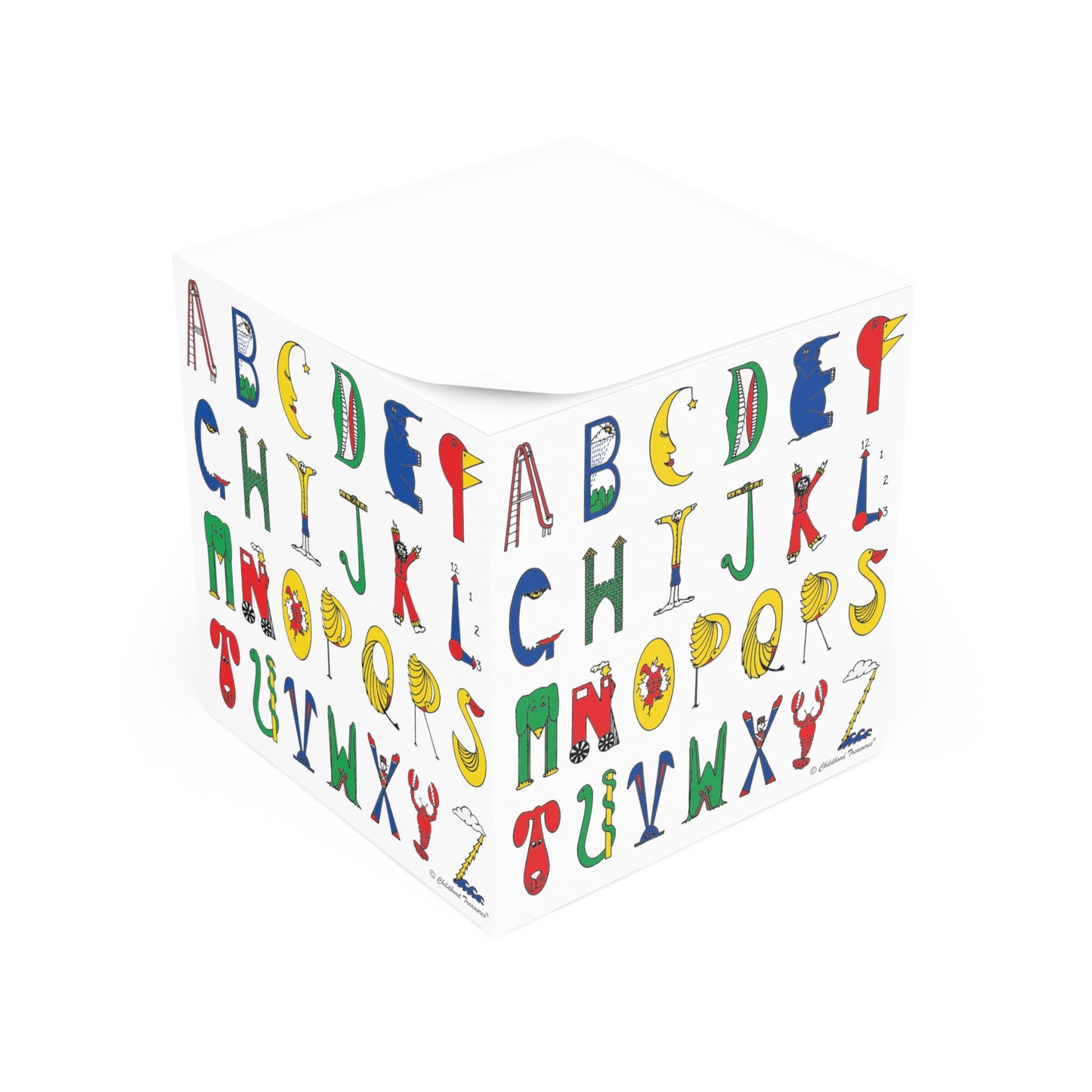 Alphabet Note Cube - Original Alphabet - Childhood Treasures