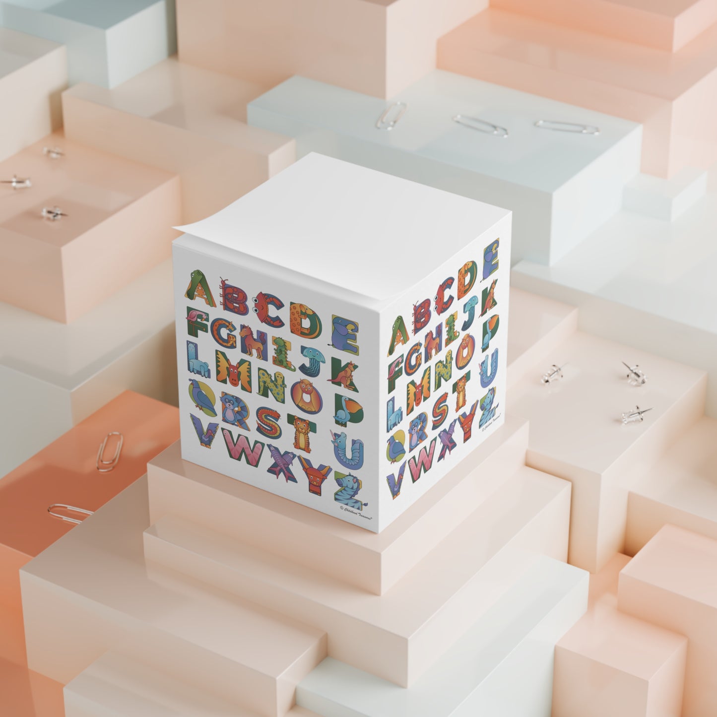 Alphabet Sticky Note Cube - Animal Alphabet