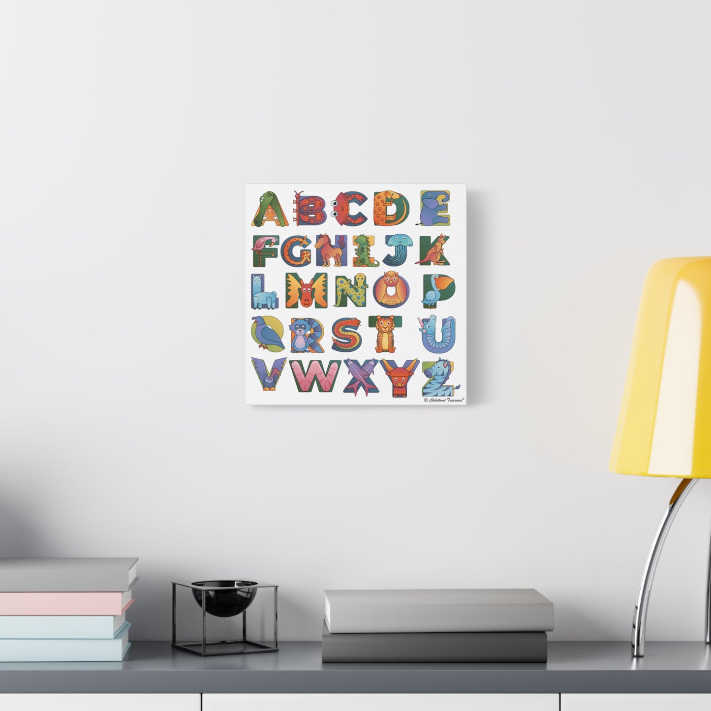 Alphabet Canvas, Stretched, Animal Alphabet