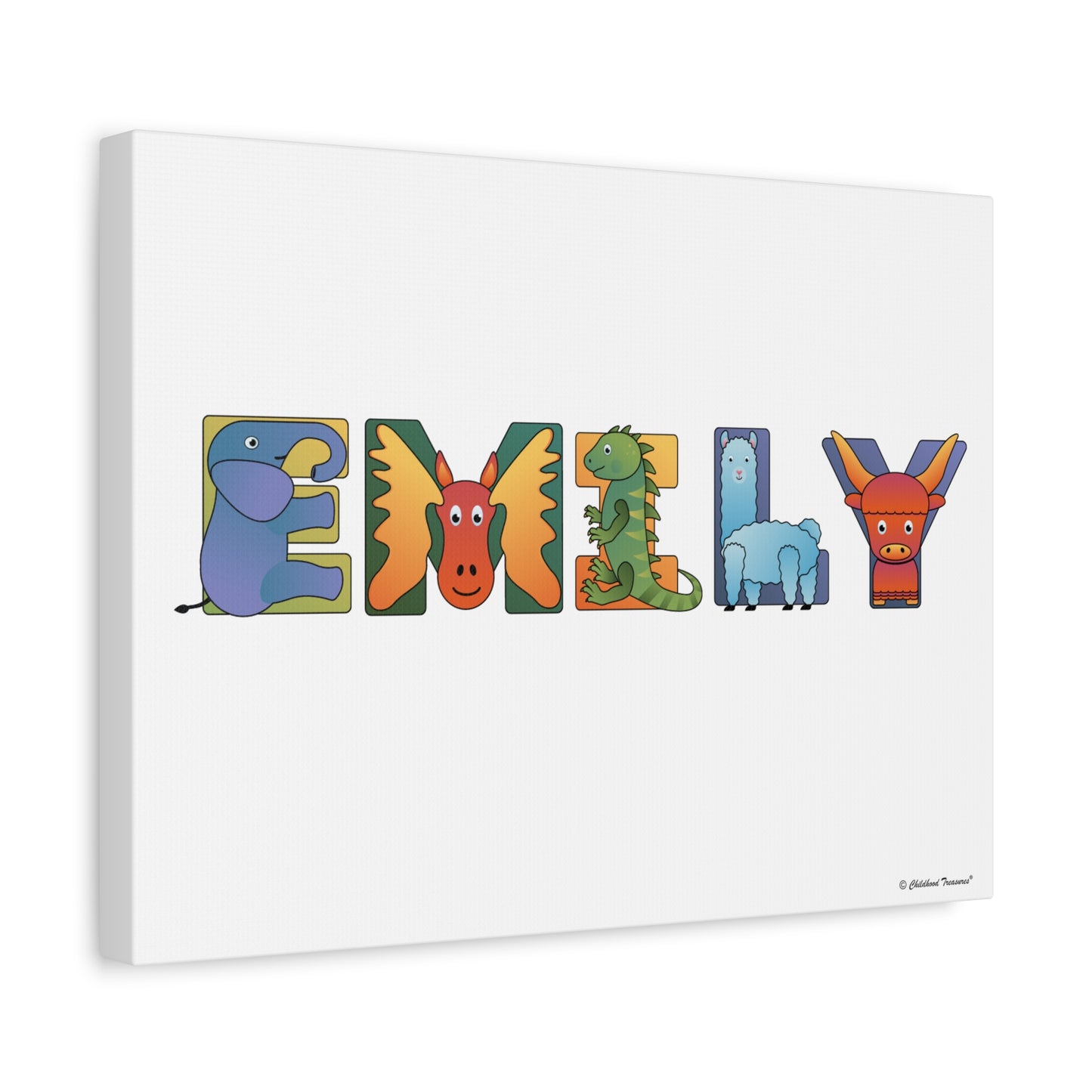 Personalized  Canvas Art - Animal Alphabet