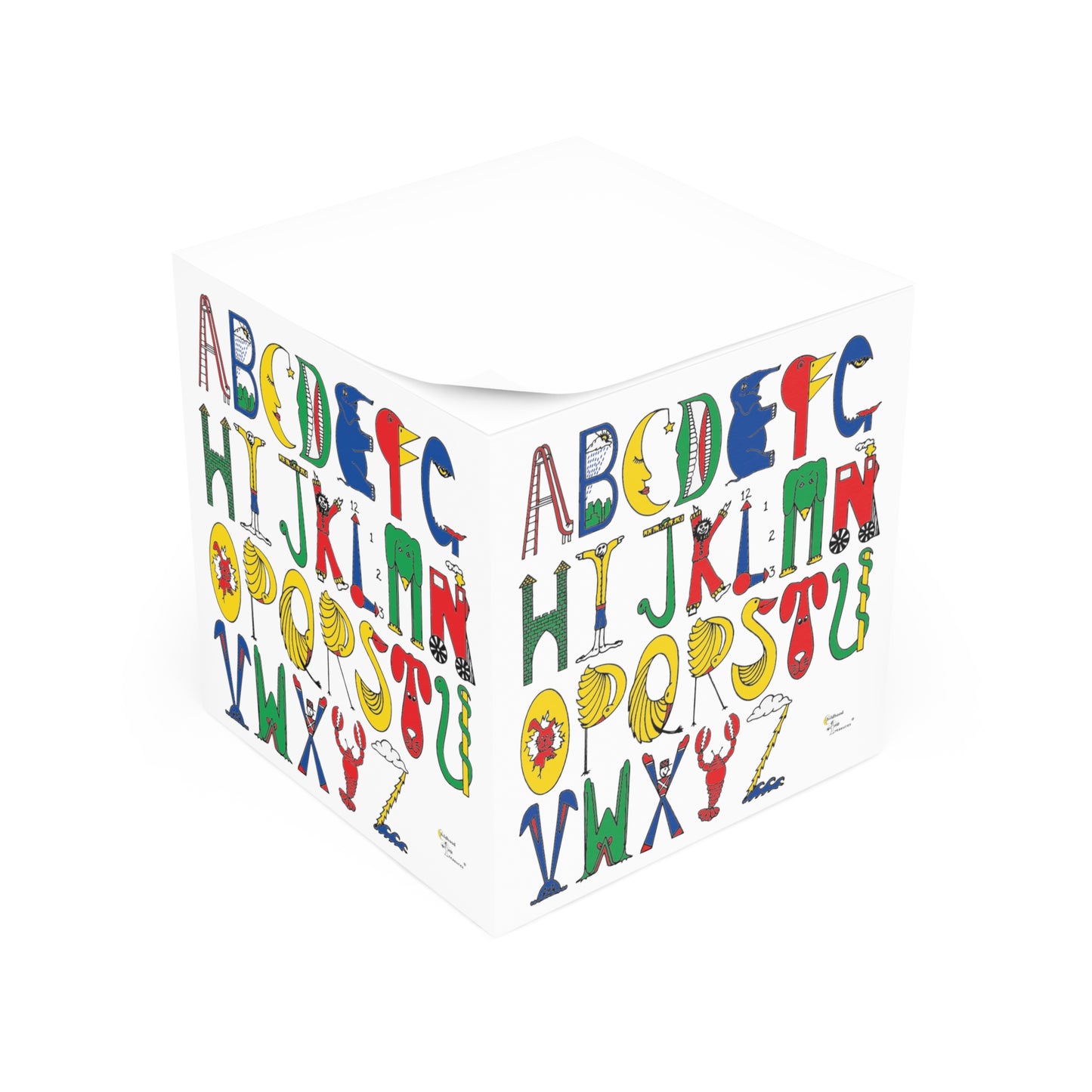Alphabet Sticky Note Cube Original Alphabet