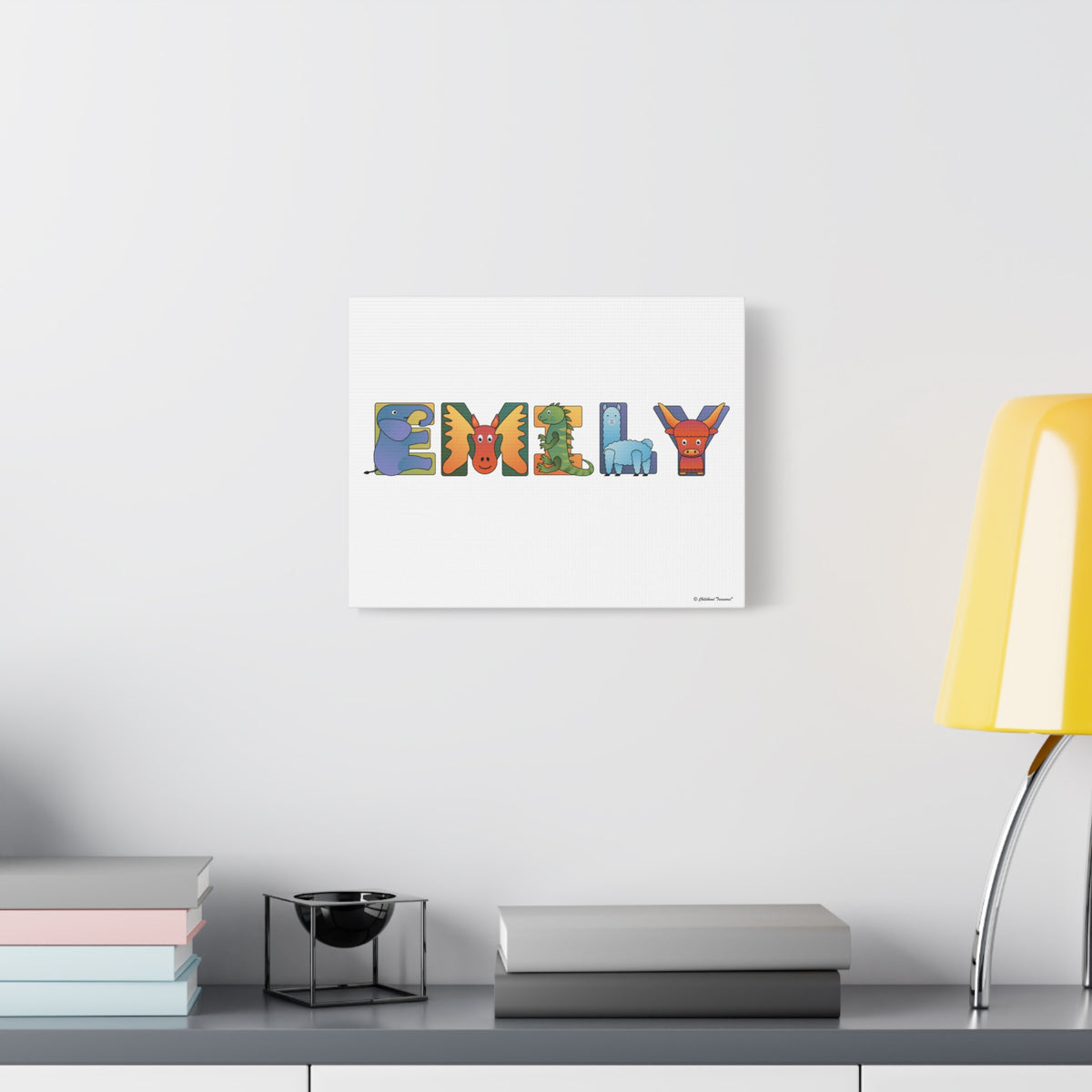Personalized  Canvas Art - Animal Alphabet