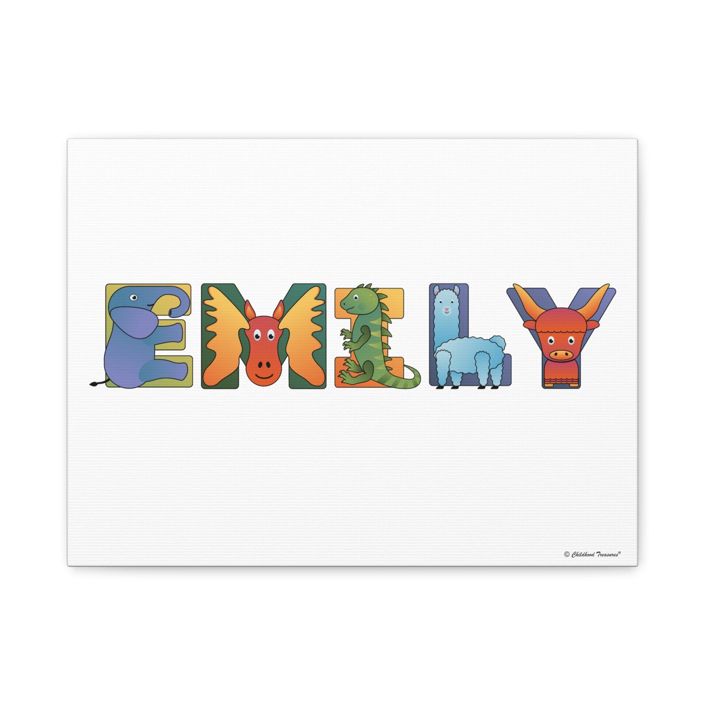 Personalized  Canvas Art - Animal Alphabet