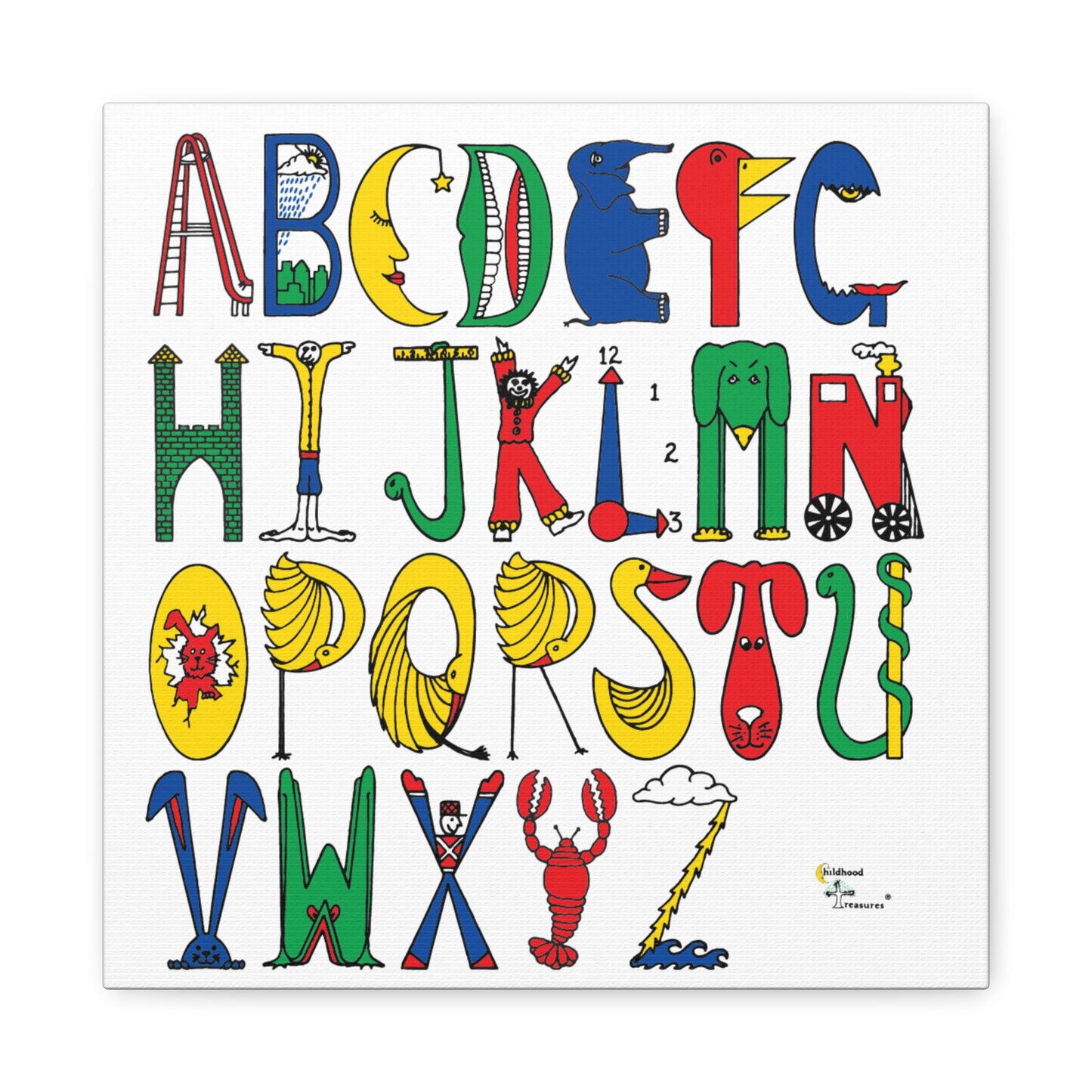 Alphabet Canvas, Stretched, Original Alphabet