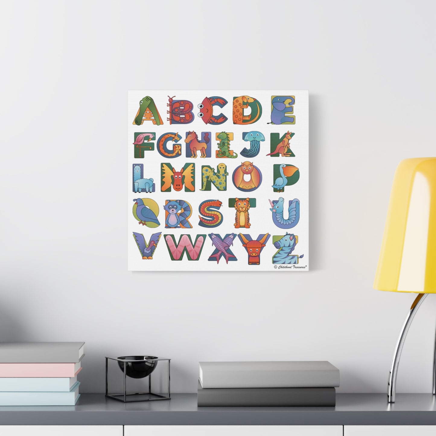 Alphabet Canvas, Stretched, Animal Alphabet