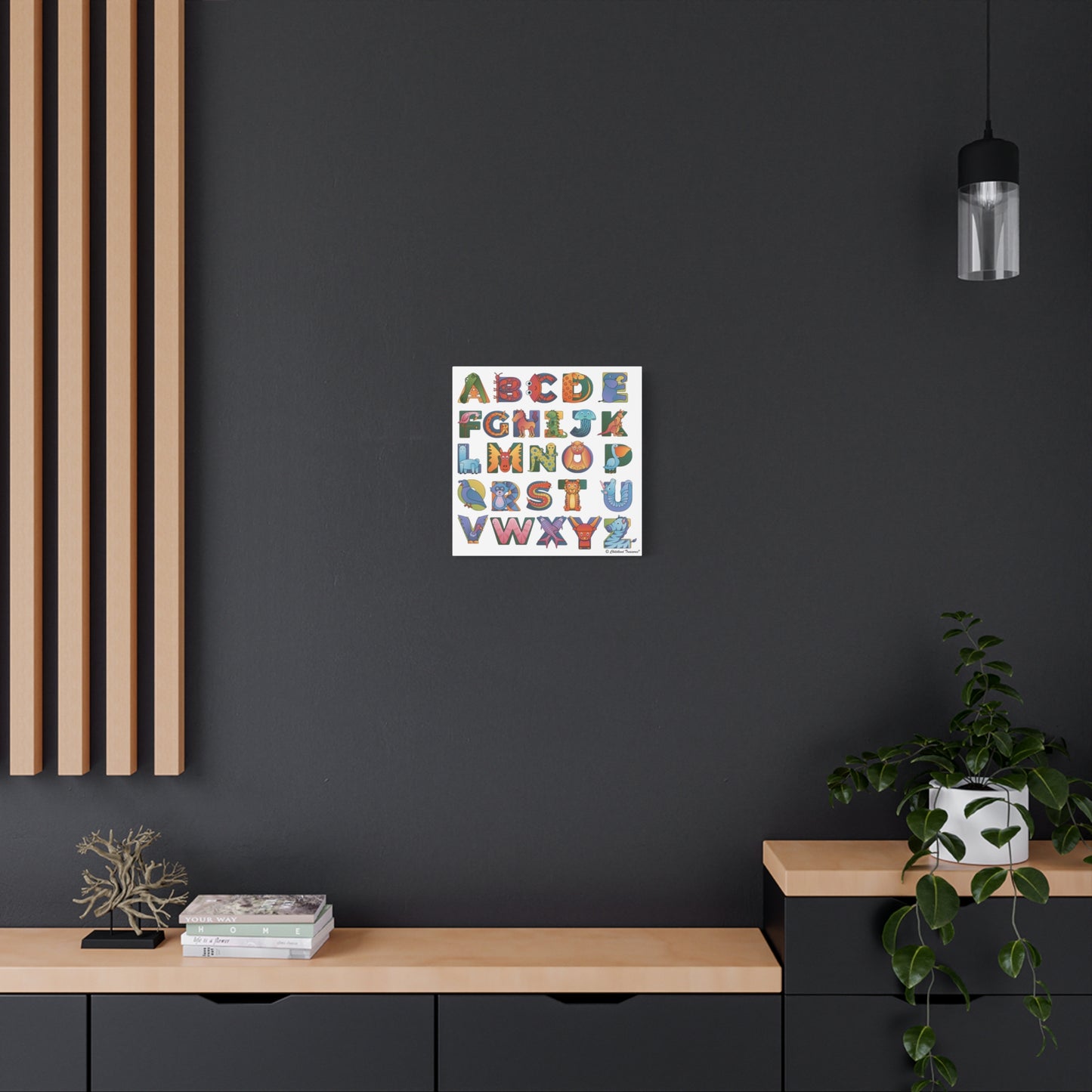 Alphabet Canvas, Stretched, Animal Alphabet