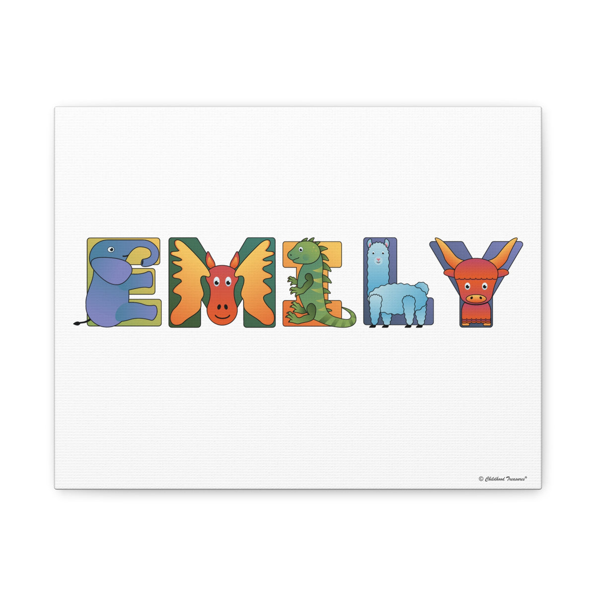 Personalized  Canvas Art - Animal Alphabet