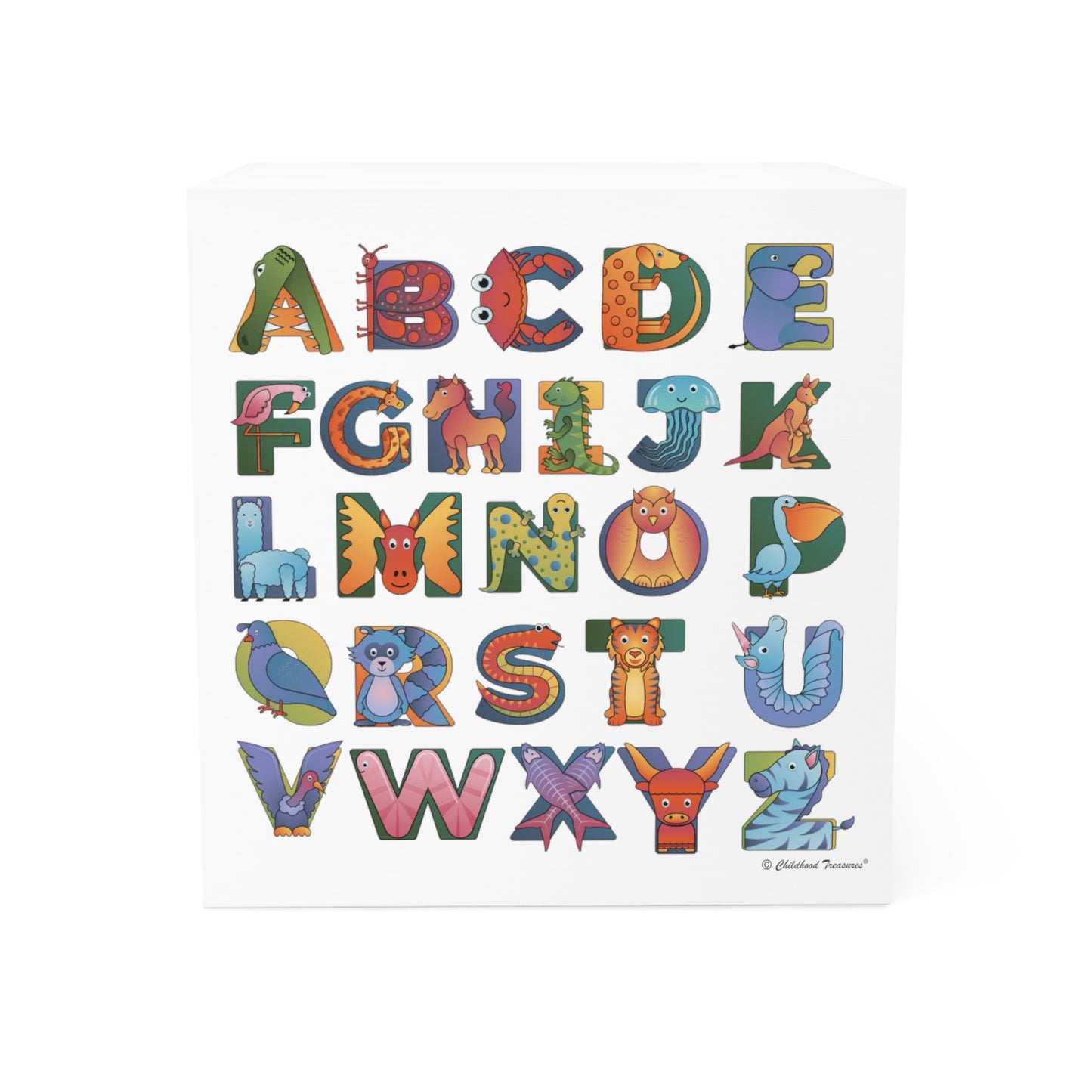 Alphabet Sticky Note Cube - Animal Alphabet